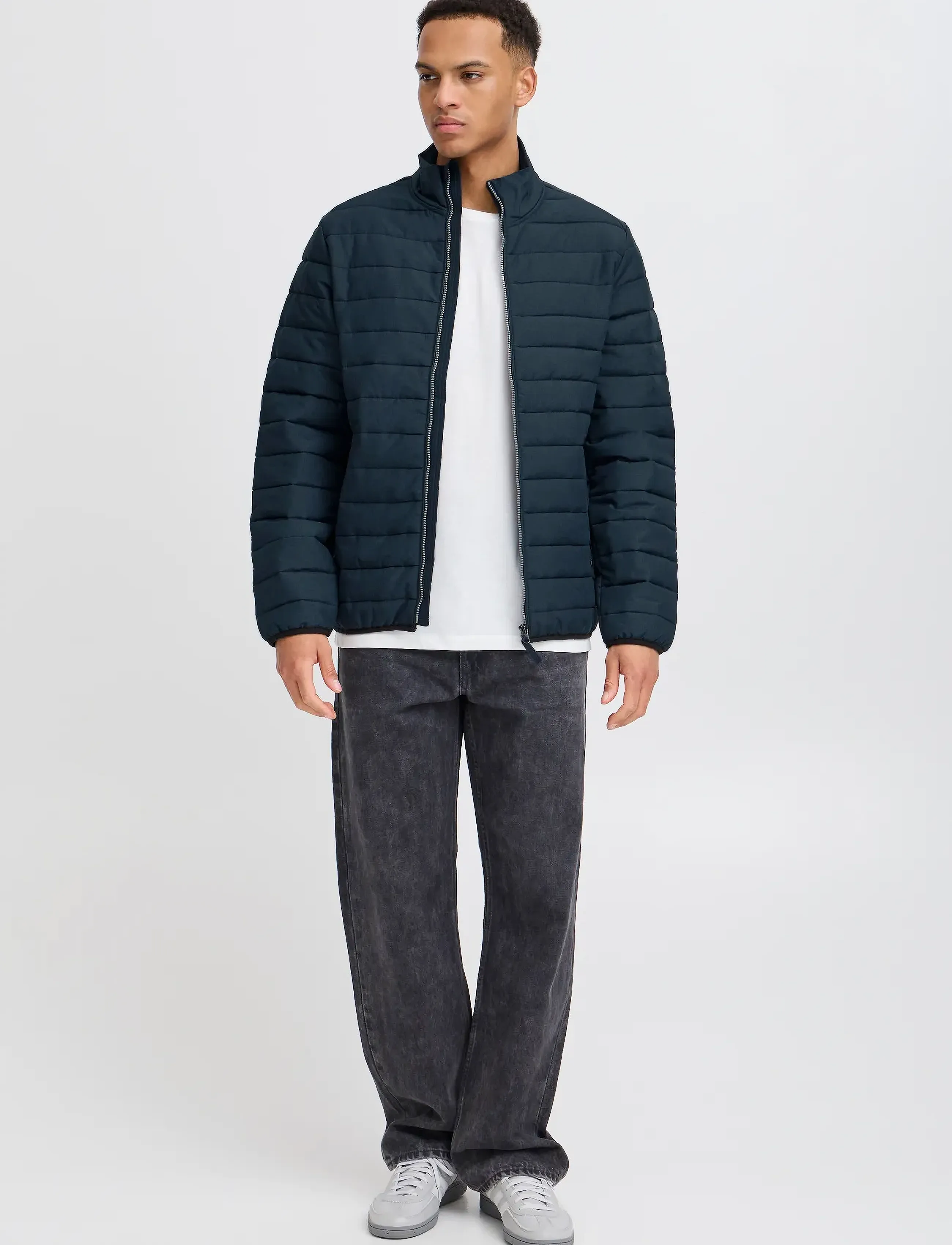 Blend BHEDMAR puffer with stand collar - Dunjakker - DRESS BLUE MELANGE / navy