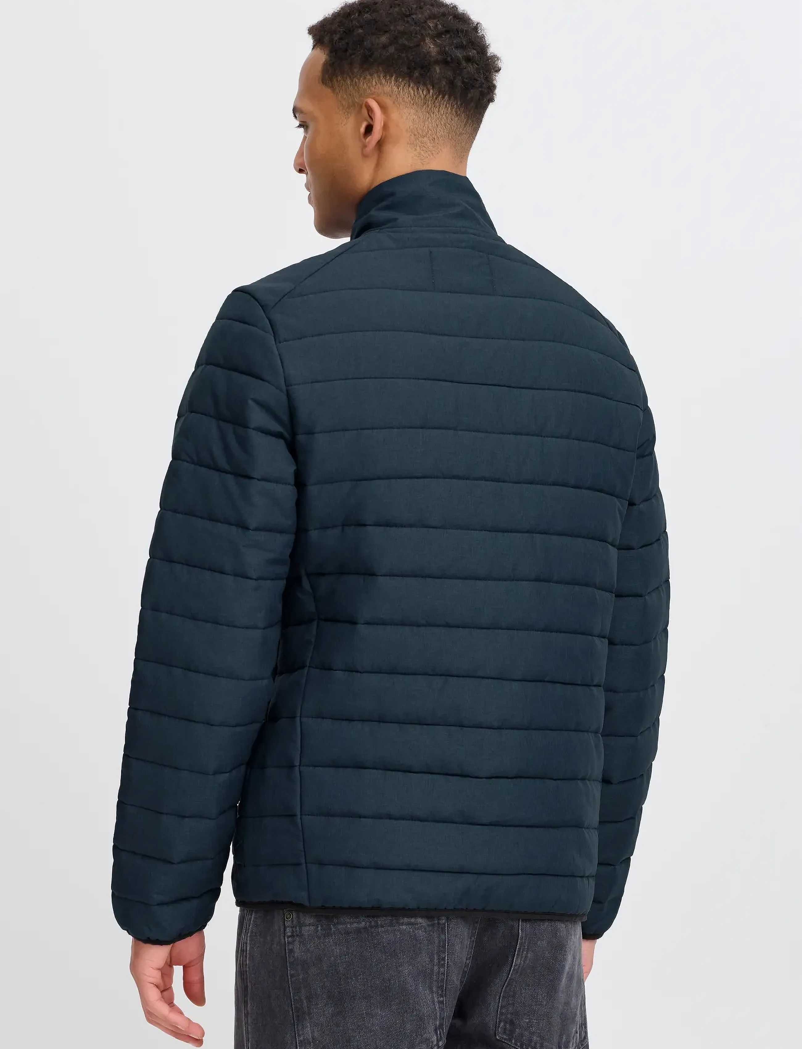 Blend - BHEDMAR puffer with stand collar - winter jackets - dress blue melange - 3