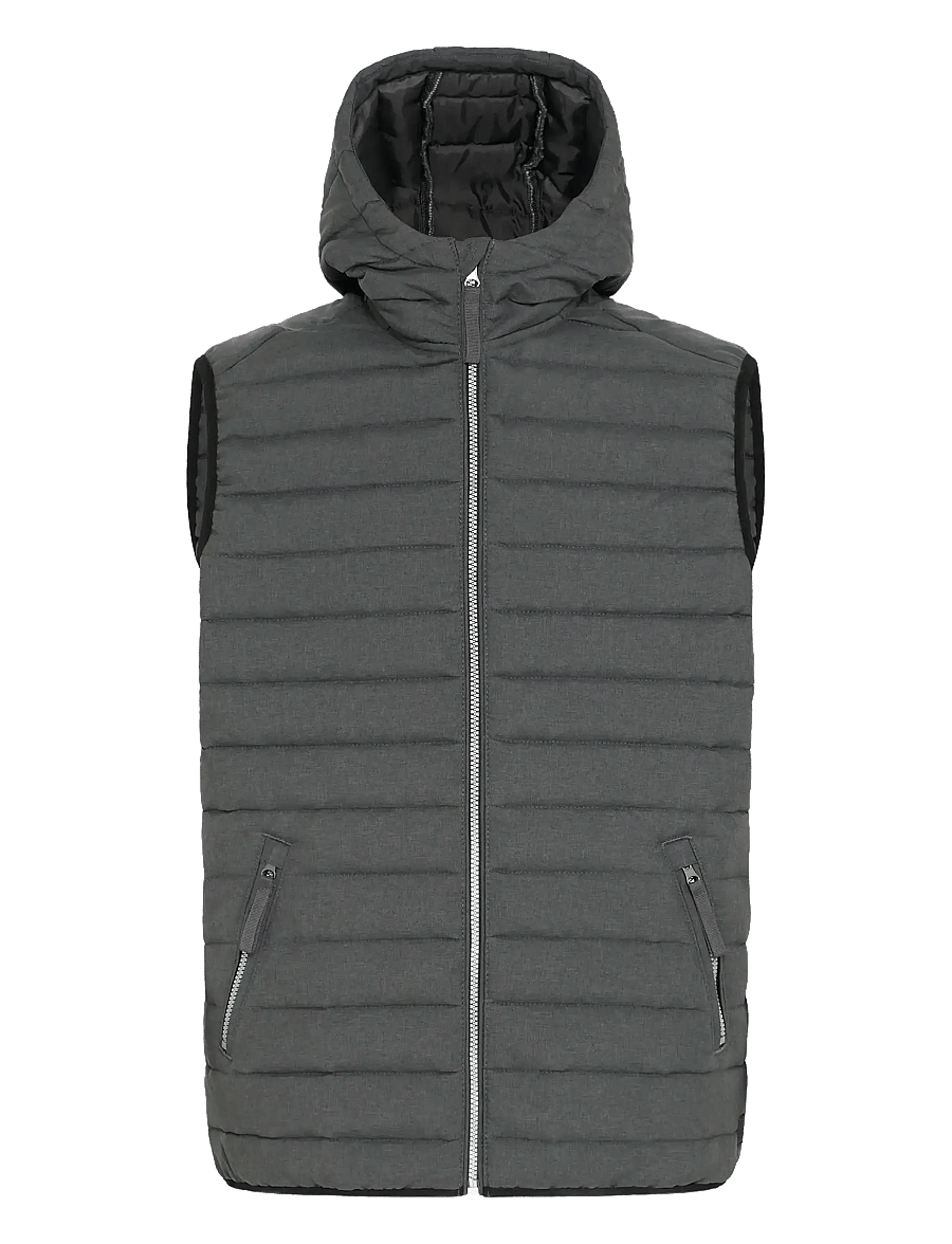 Blend - BHEDMAR vest with hood - westen - black melange - 1