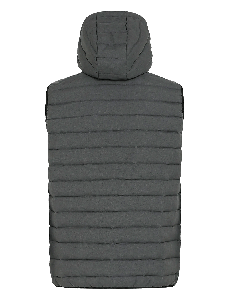 Blend - BHEDMAR vest with hood - västar - black melange - 2