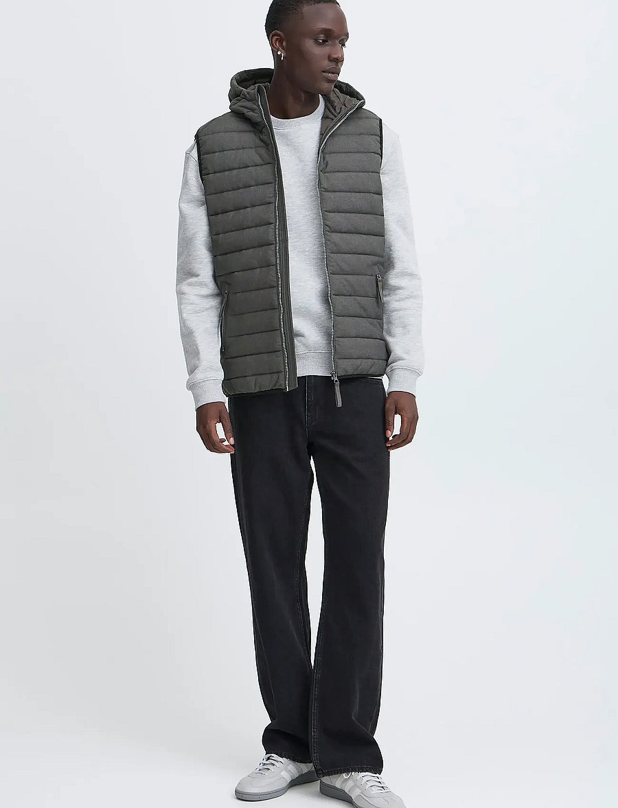 Blend - BHEDMAR vest with hood - westen - black melange - 0