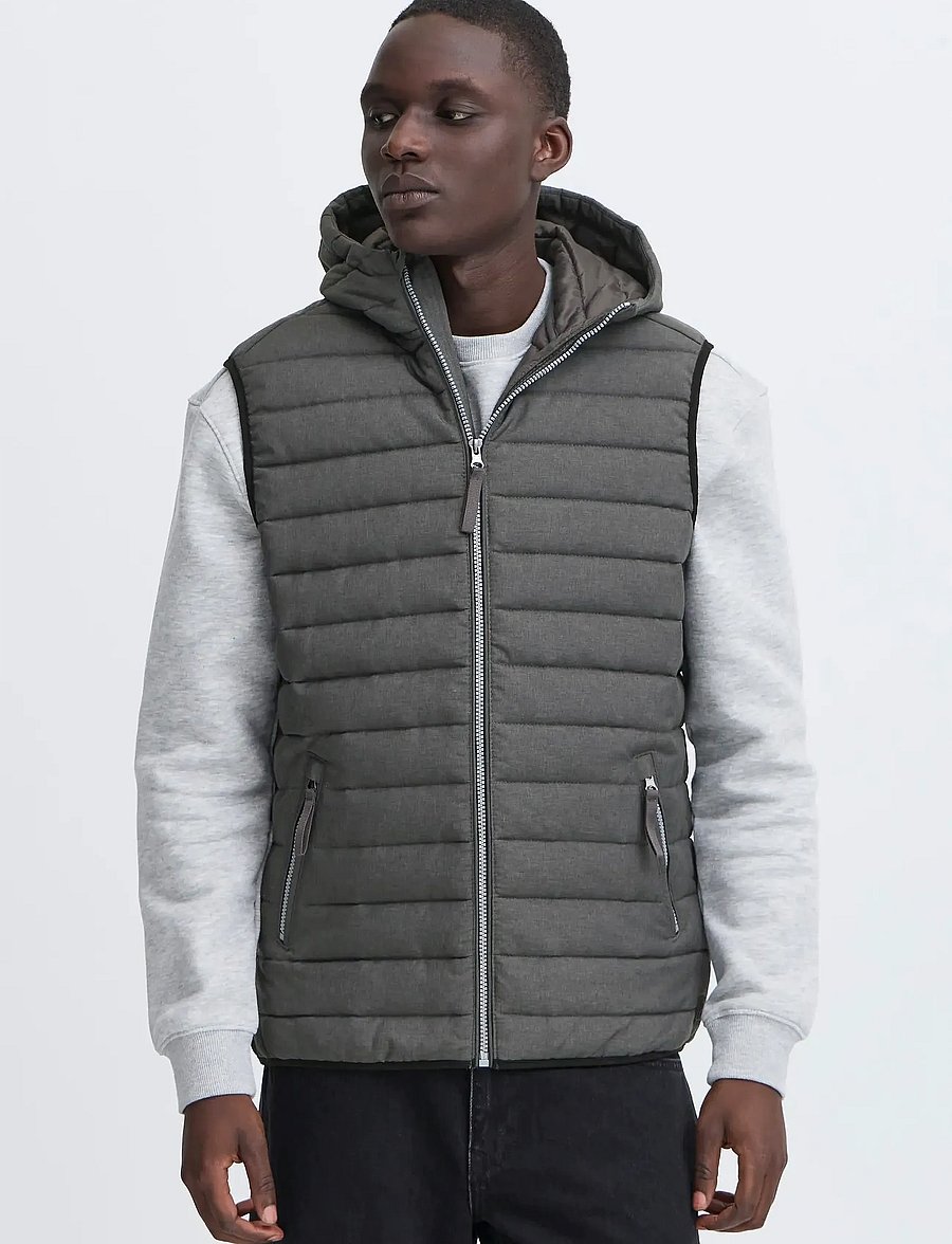 Blend - BHEDMAR vest with hood - westen - black melange - 4