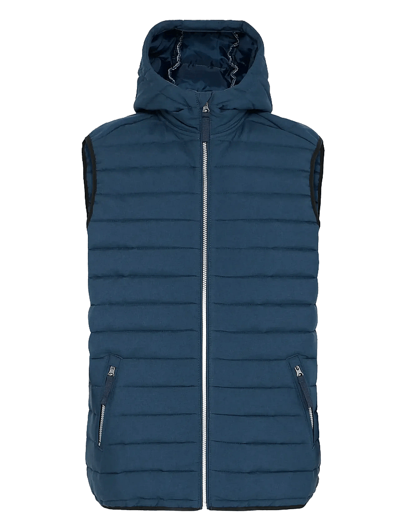 Blend - BHEDMAR vest with hood - veste - dress blue melange - 1