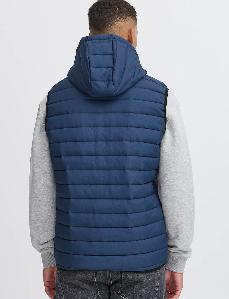 Blend - BHEDMAR vest with hood - veste - dress blue melange - 3