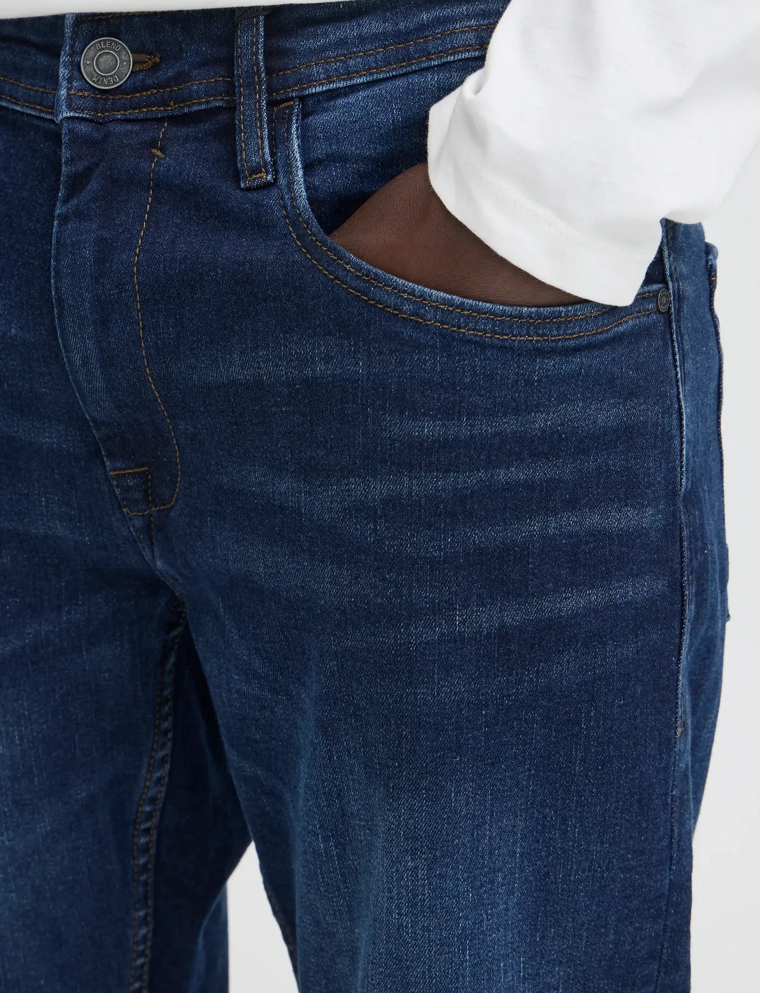 Blend - BHTWISTER SLM/REG 8500 NOOS - regular jeans - denim dark blue - 4