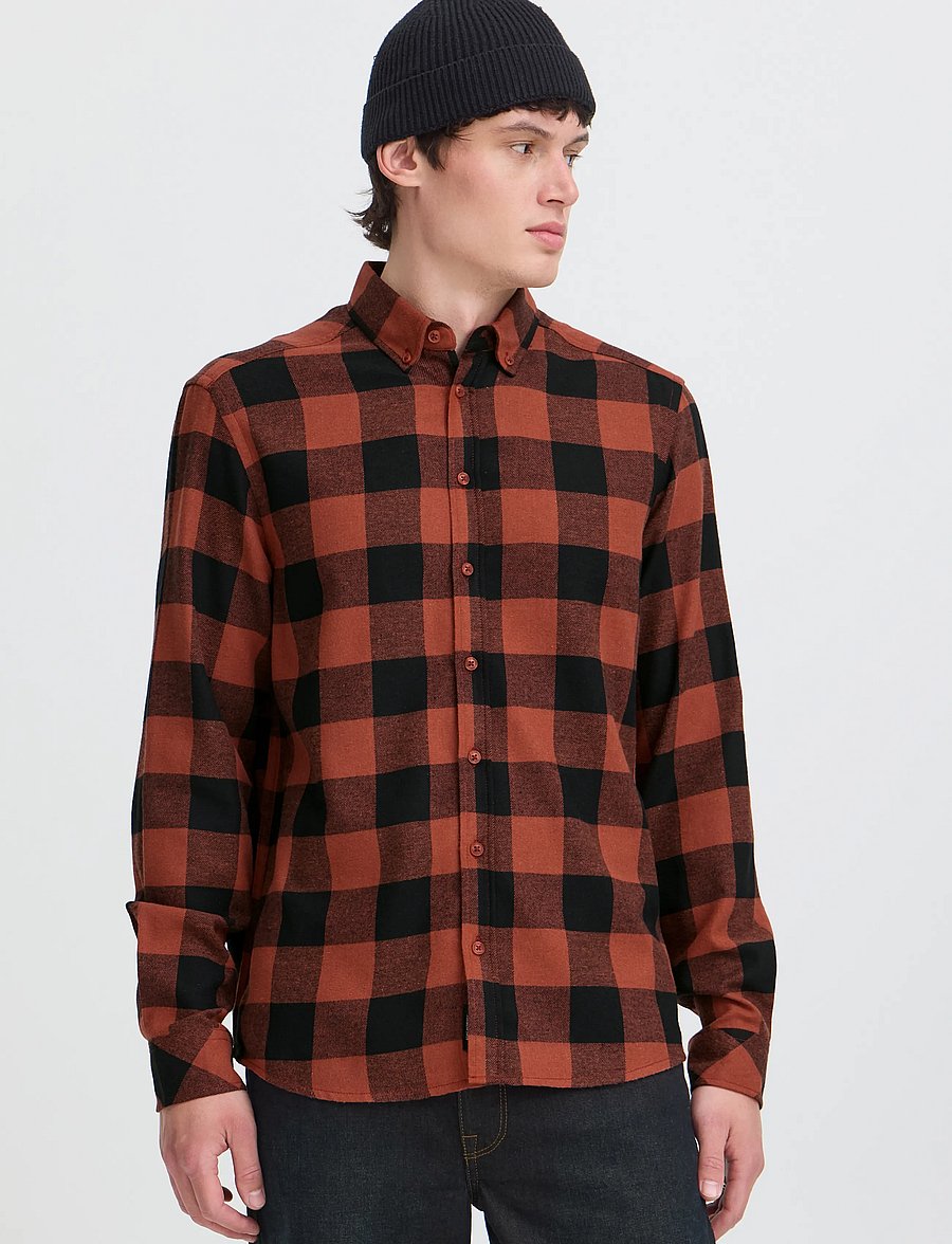 Blend - BHBUSTER SHIRT NOOS - rutiga skjortor - cinnabar - 5