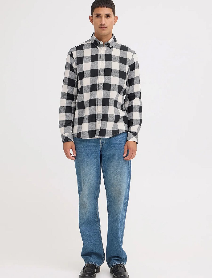 Blend - BHBUSTER SHIRT NOOS - rutiga skjortor - oyster grey - 0