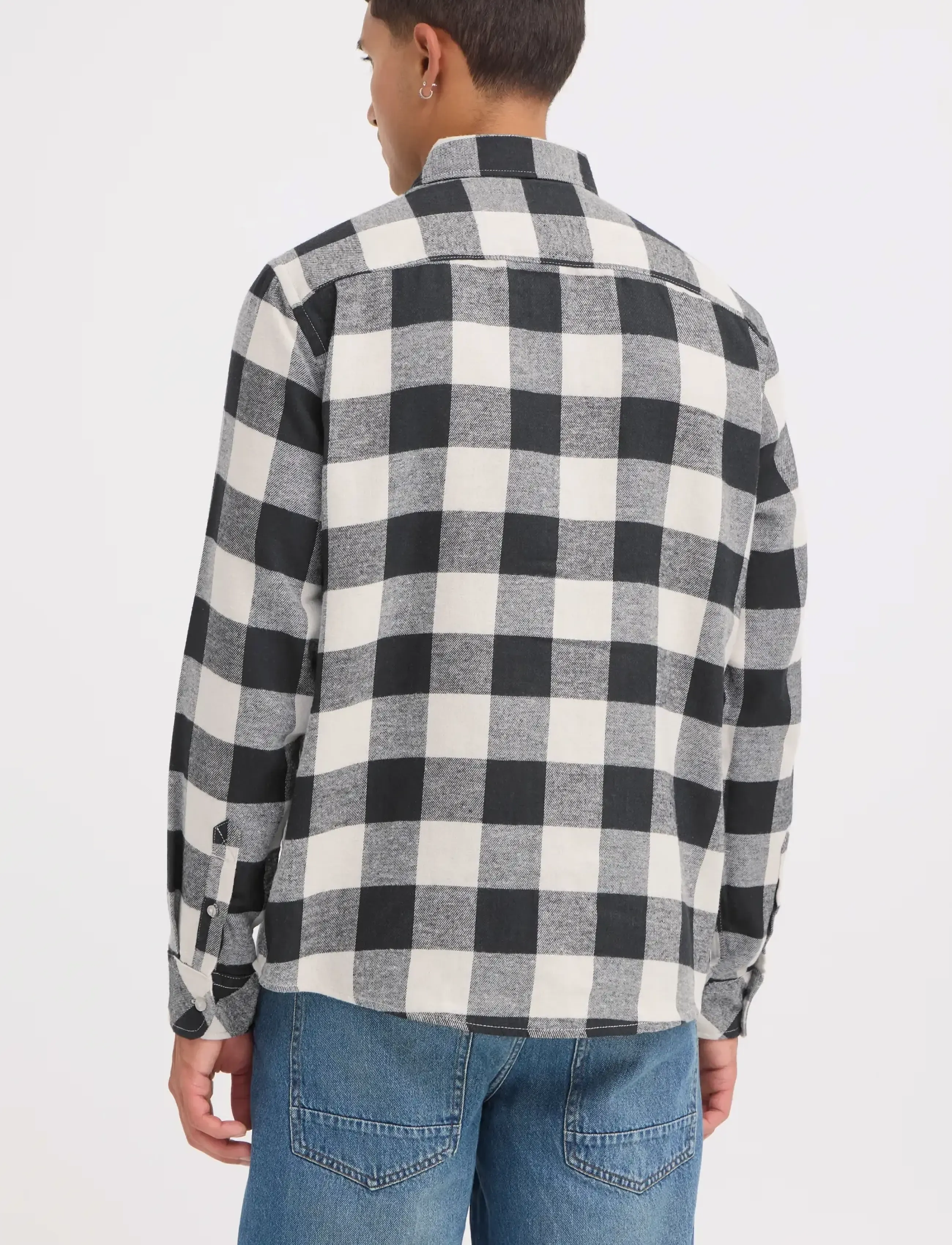 Blend - BHBUSTER SHIRT NOOS - rutiga skjortor - oyster grey - 3