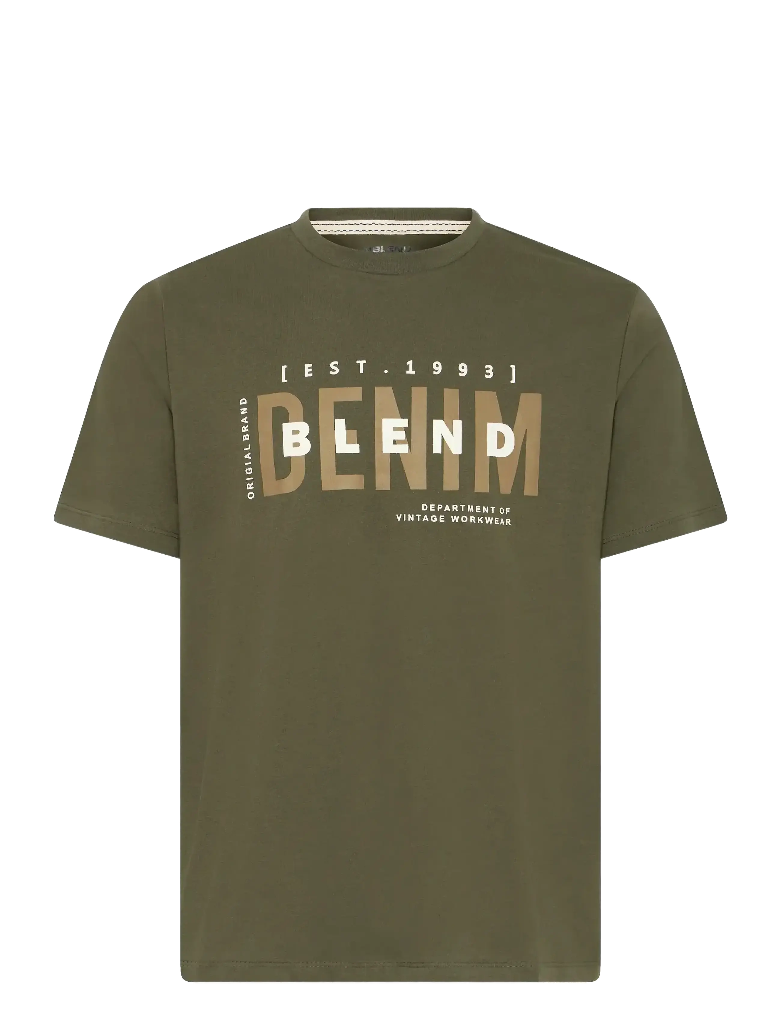 Blend BHKIMAN tee - T-särgid - FOREST NIGHT / khaki/green