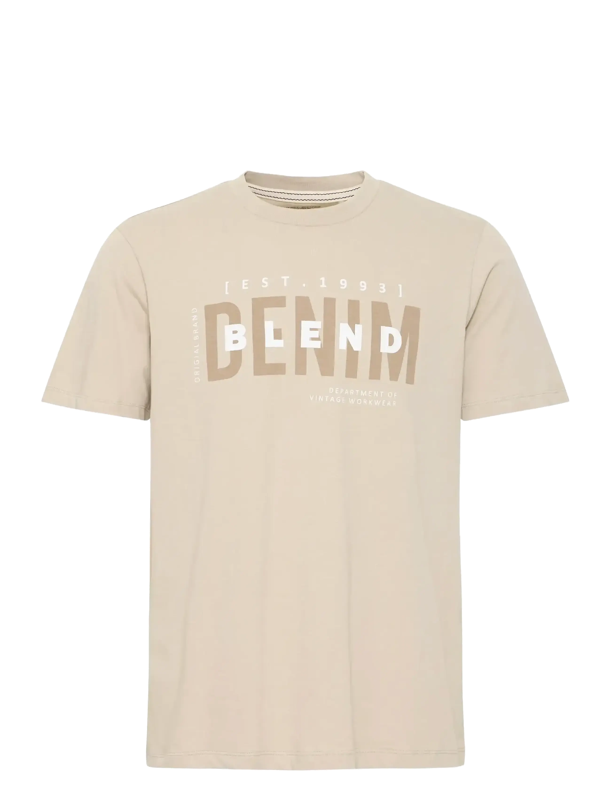Blend BHKIMAN tee - Tøj - PLAZA TAUPE / beige