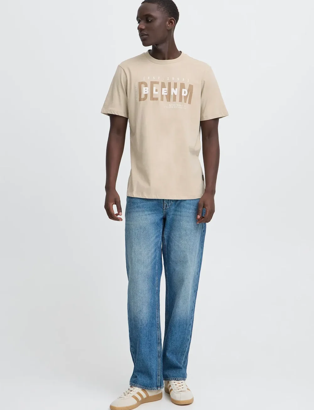 Blend - BHKIMAN tee - lyhythihaiset - plaza taupe - 0