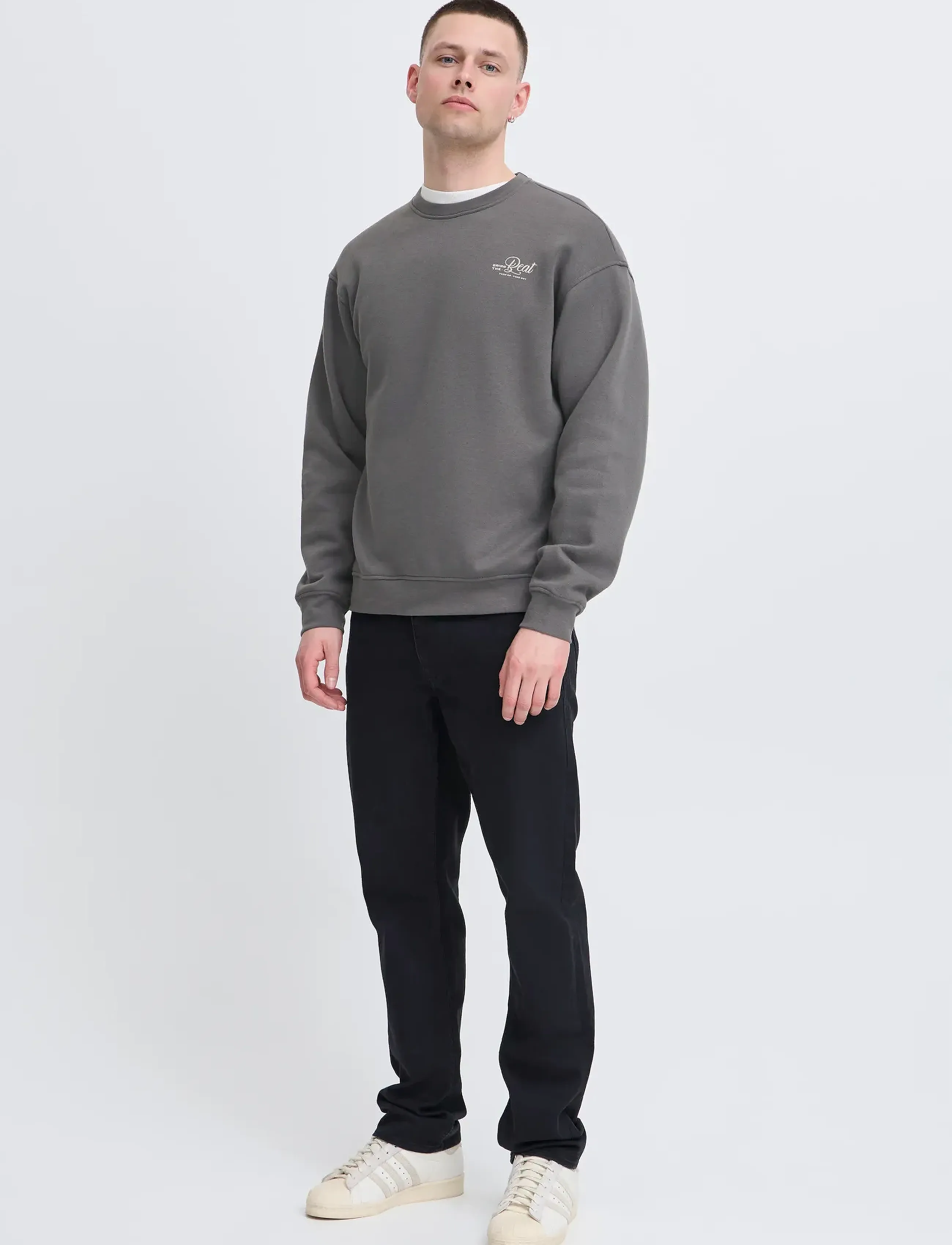 Blend Bhismo Sweatshirt, XXL, Grey, Sweatshirts & Hættetrøjer > Sweatshirts, Herre