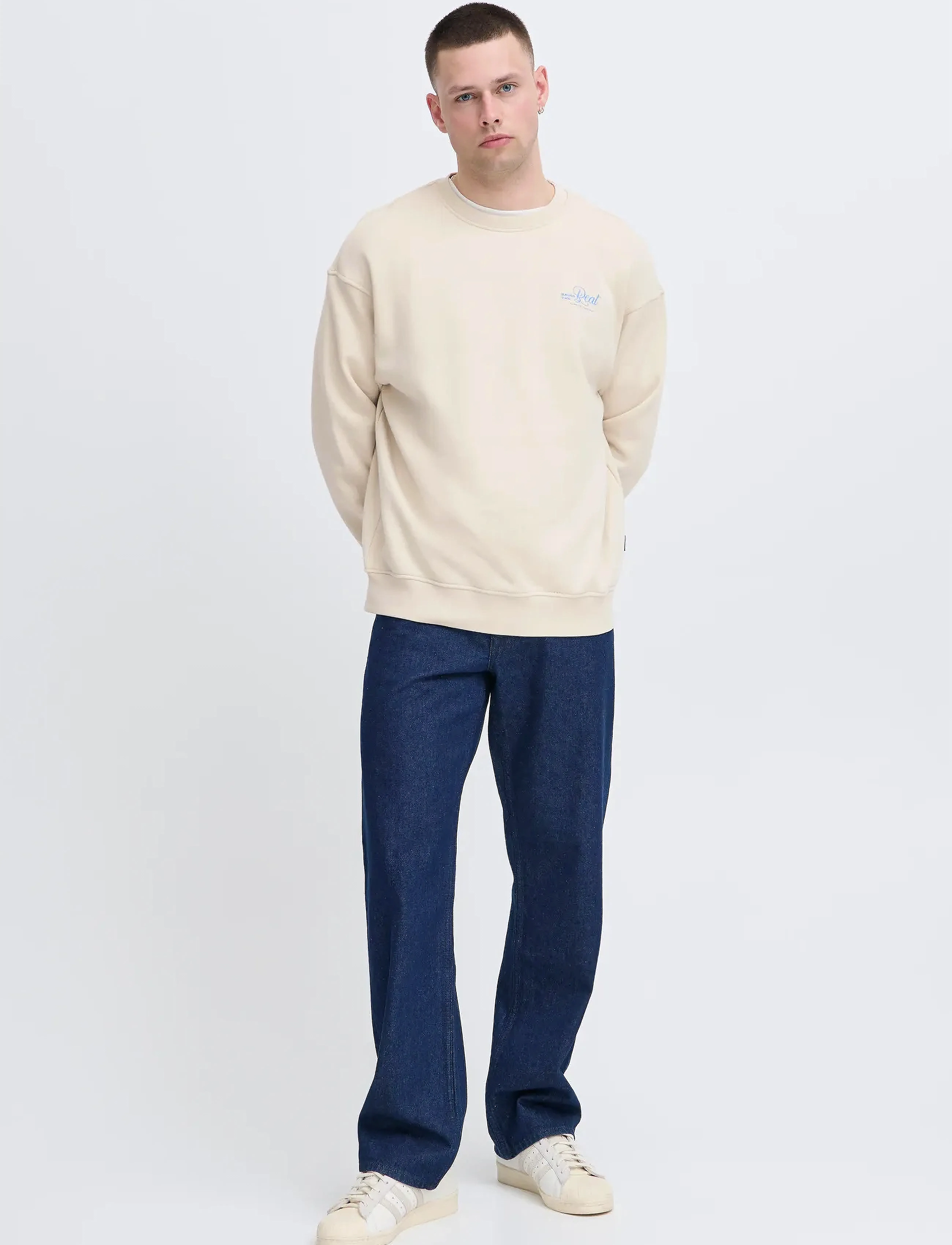 Blend Bhismo Sweatshirt, XXL, Cream, Sweatshirts & Hættetrøjer > Sweatshirts, Herre