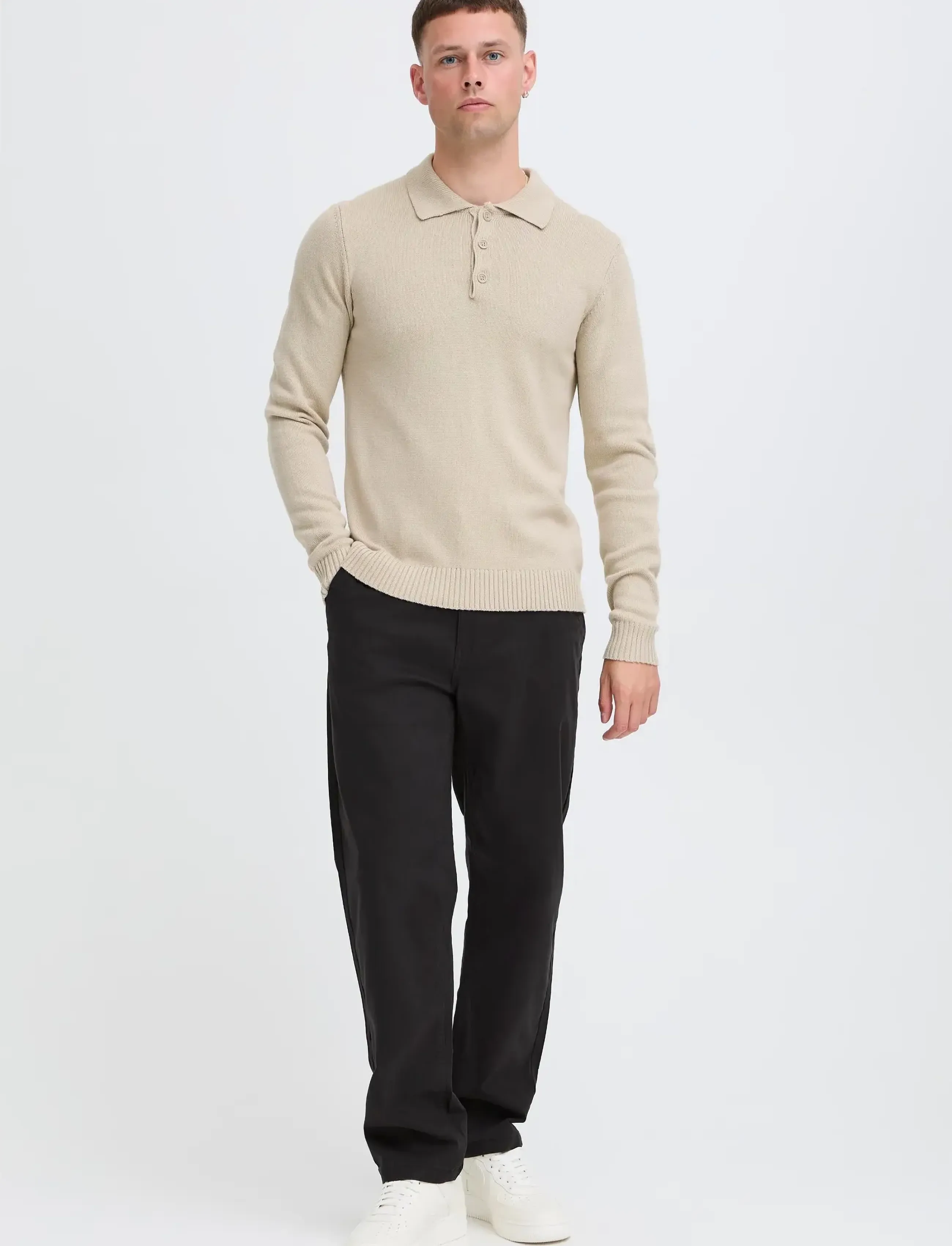 Blend Bhnatan Wide Leg Chino Noos, 30 x 30, Trousers, Schwarz - Chinos, Männerswear