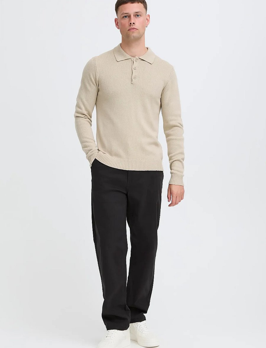 Blend - BHNATAN WIDE LEG CHINO NOOS - chinos - black - 0