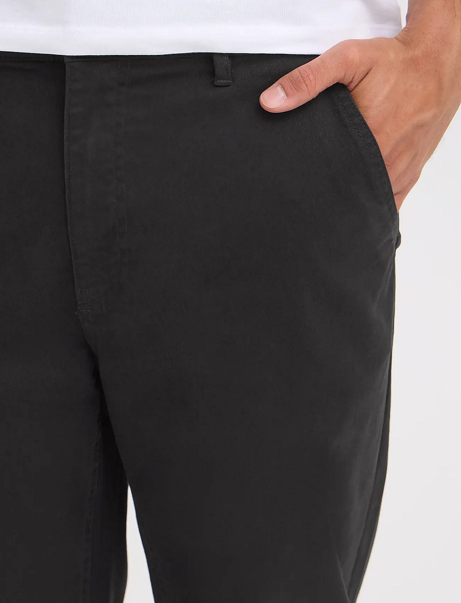 Blend - BHNATAN WIDE LEG CHINO NOOS - chino-püksid - black - 4