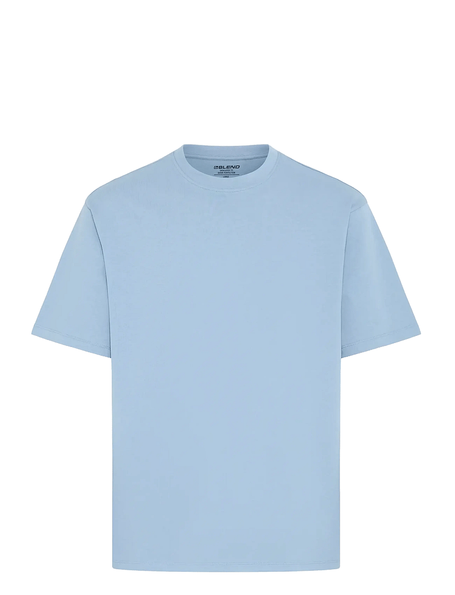Blend - BHFISHER OVERSIZE TEE NOOS - kurzärmelige t-shirts - faded denim - 1