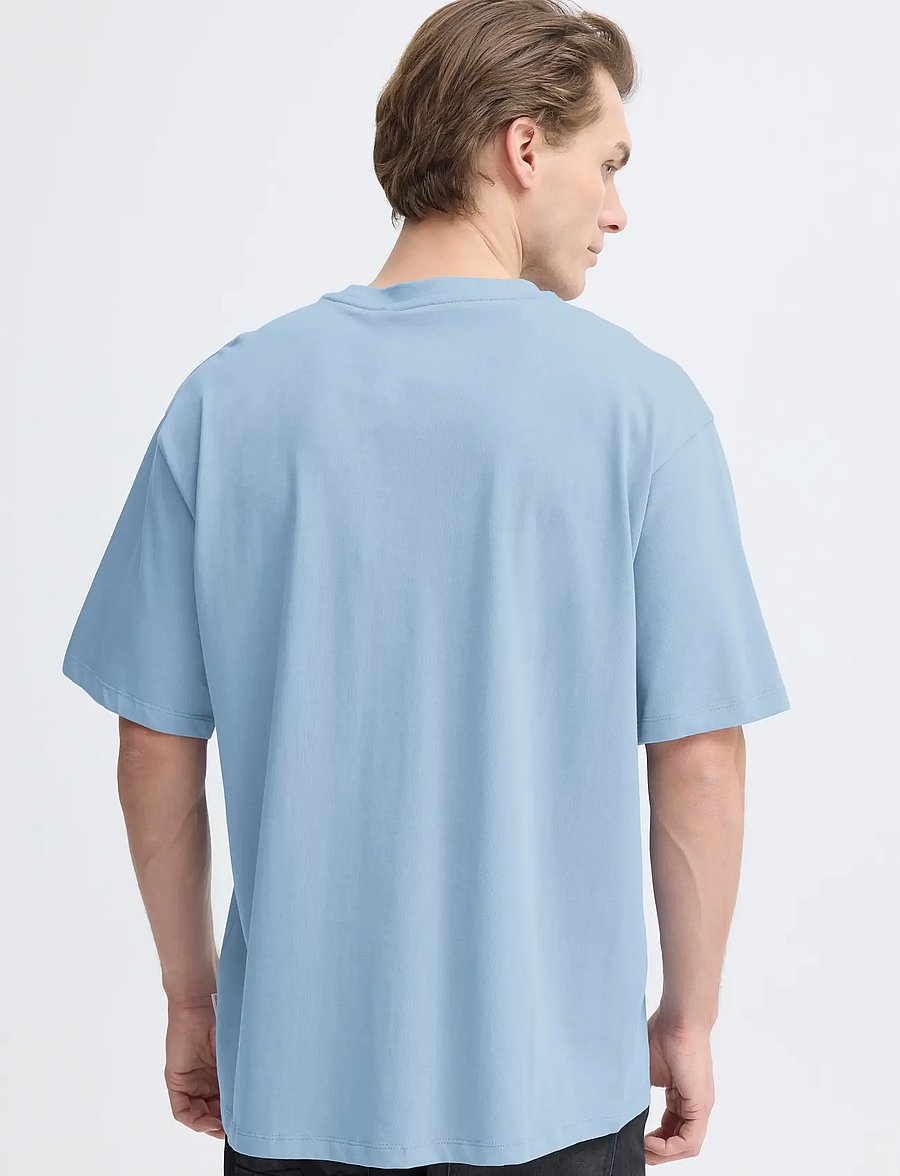 Blend - BHFISHER OVERSIZE TEE NOOS - kurzärmelige t-shirts - faded denim - 3