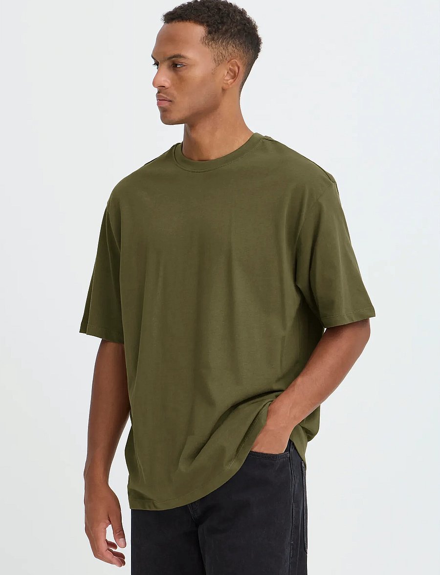 Blend - BHFISHER OVERSIZE TEE NOOS - lühikeste varrukatega t-särgid - olive night - 4