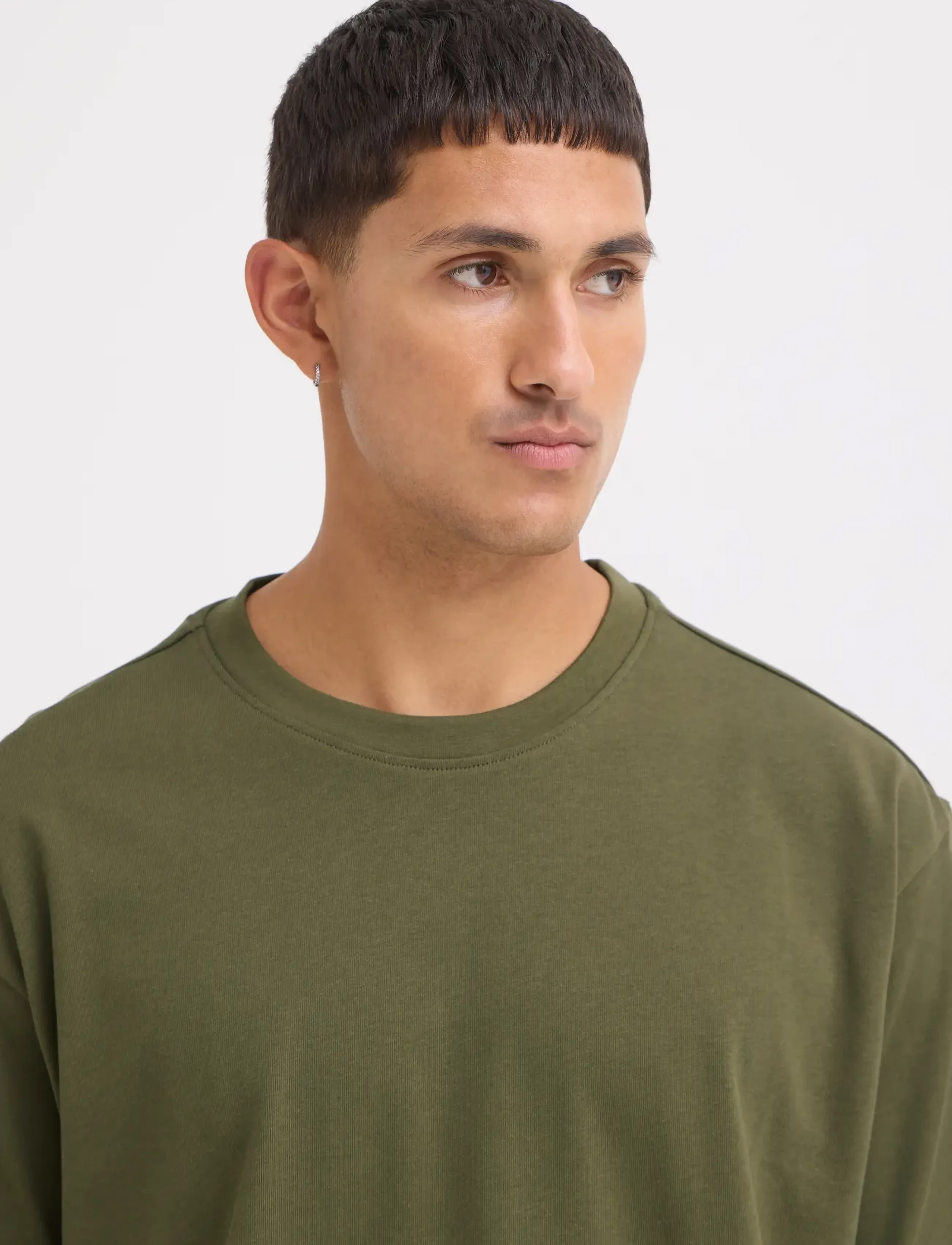 Blend - BHFISHER OVERSIZE TEE NOOS - t-shirts - olive night - 4