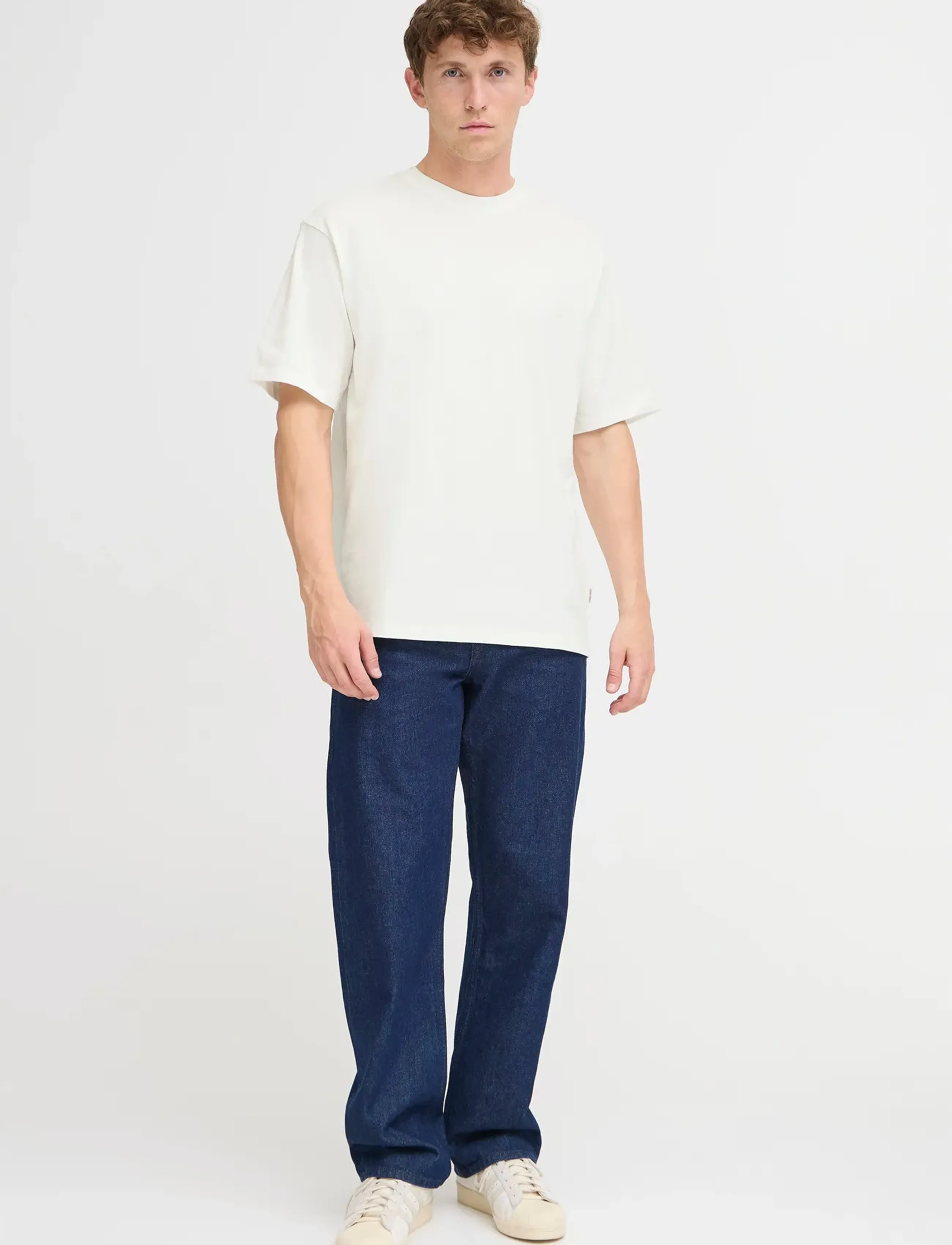 Blend BHFISHER OVERSIZE TEE NOOS - Tøj - SNOW WHITE / cream