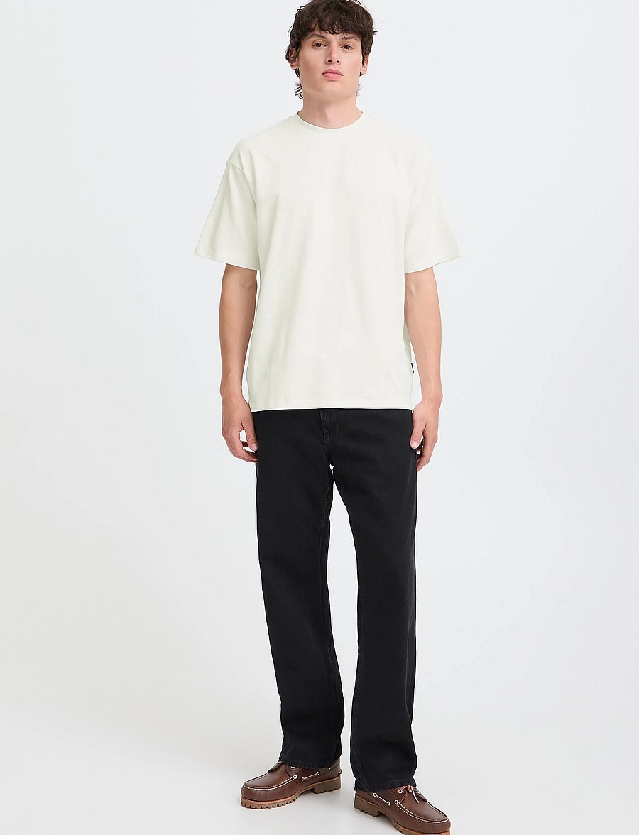 Blend - BHFISHER OVERSIZE TEE NOOS - kurzärmelige t-shirts - snow white - 0