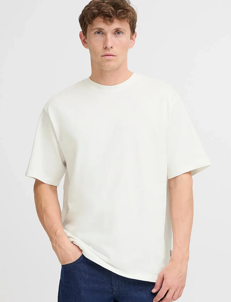 Blend - BHFISHER OVERSIZE TEE NOOS - short-sleeved t-shirts - snow white - 3