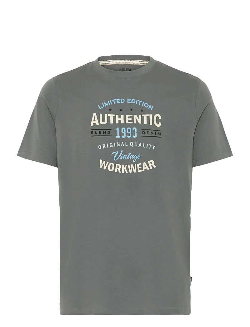 Blend - BHKUBERT tee - short-sleeved t-shirts - iron gate - 1