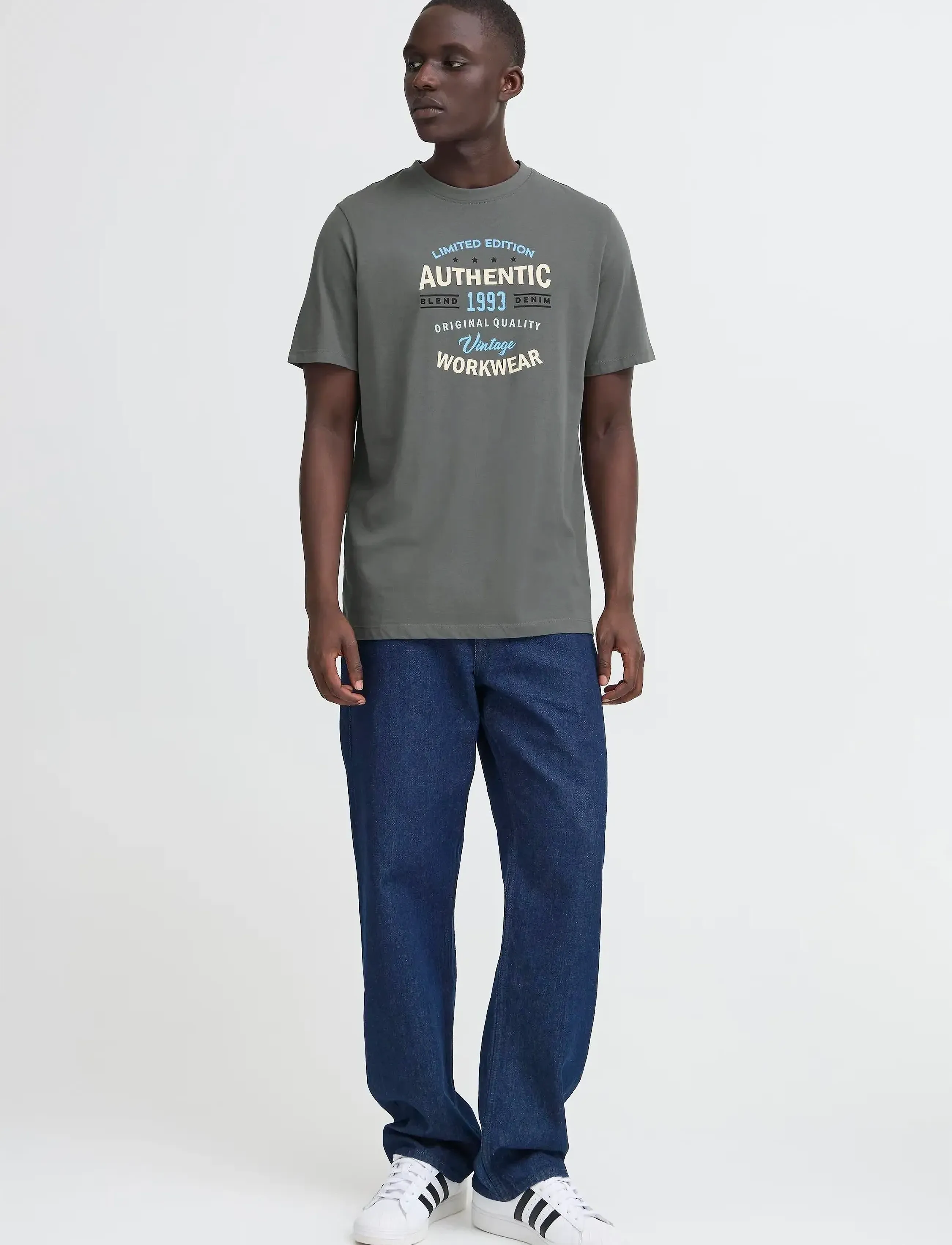 Blend BHKUBERT tee - T-shirts - IRON GATE / grey