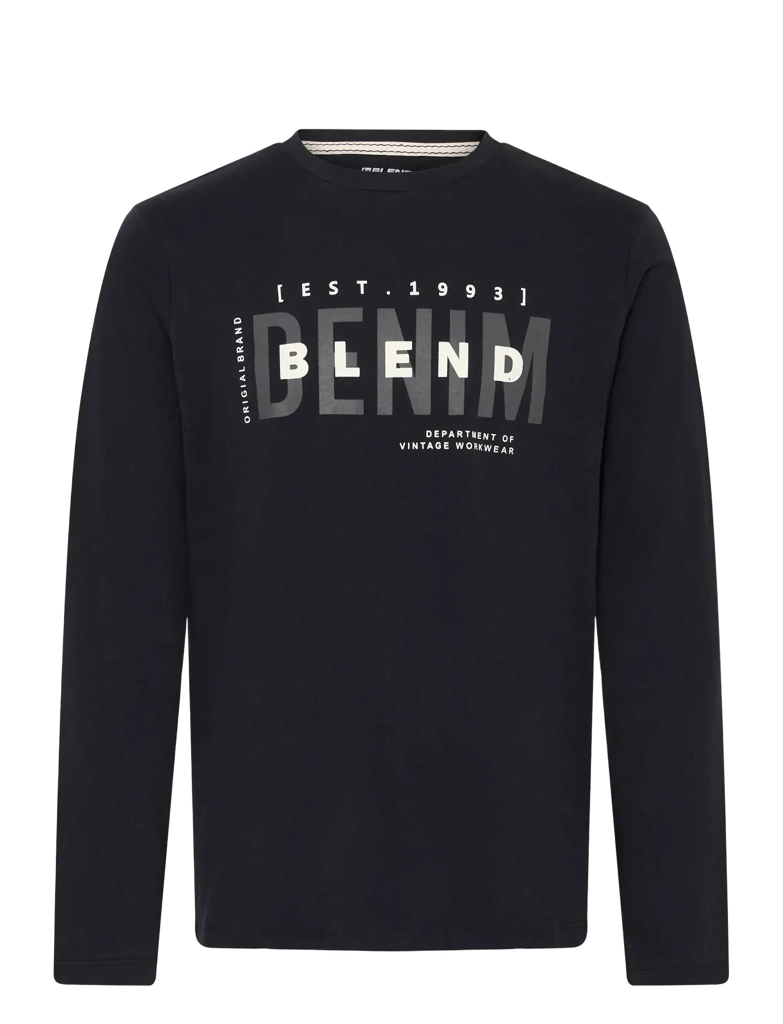 BLEND Tee Longsleeve Schwarz - M - Herren