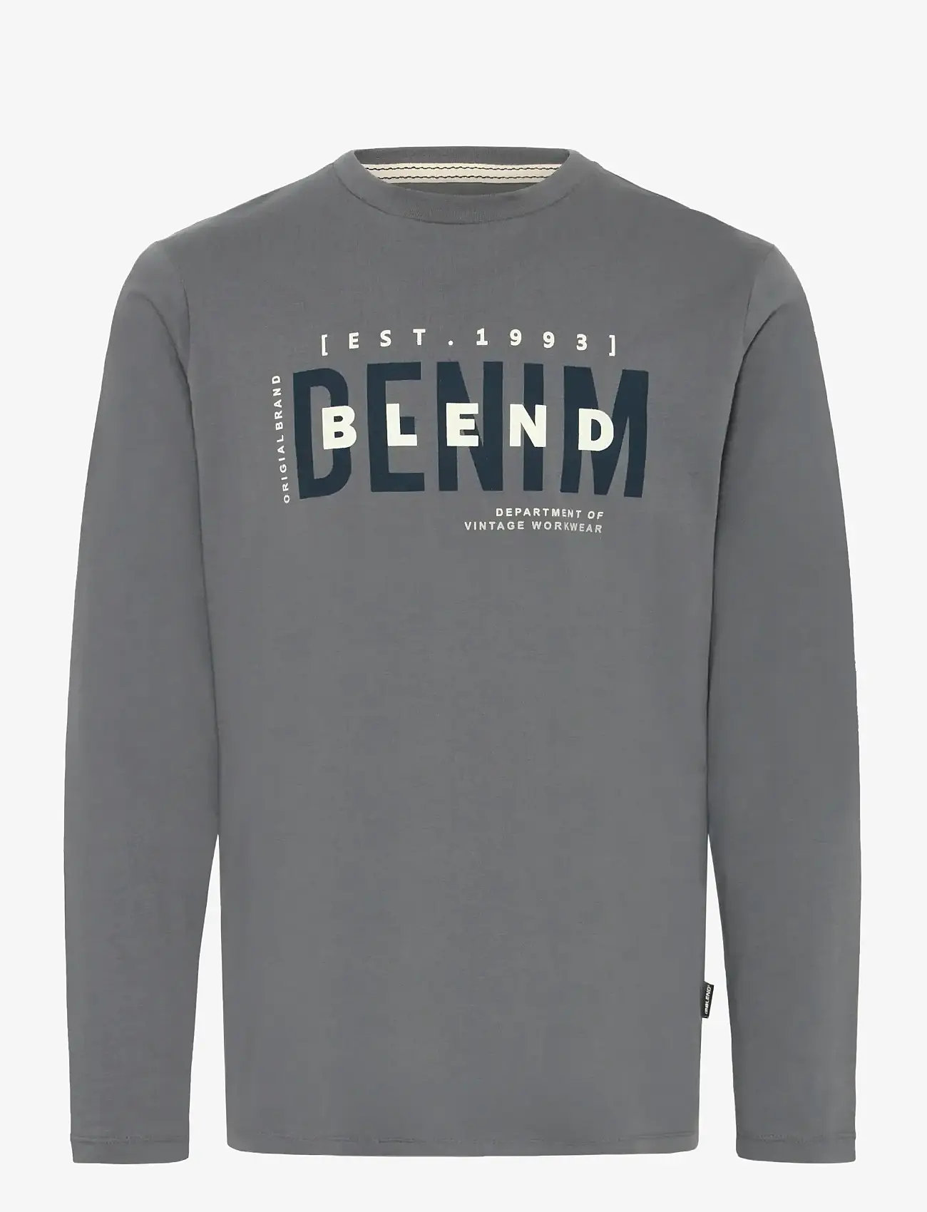 Blend - Tee longsleeve - efterårstøj - iron gate - 1