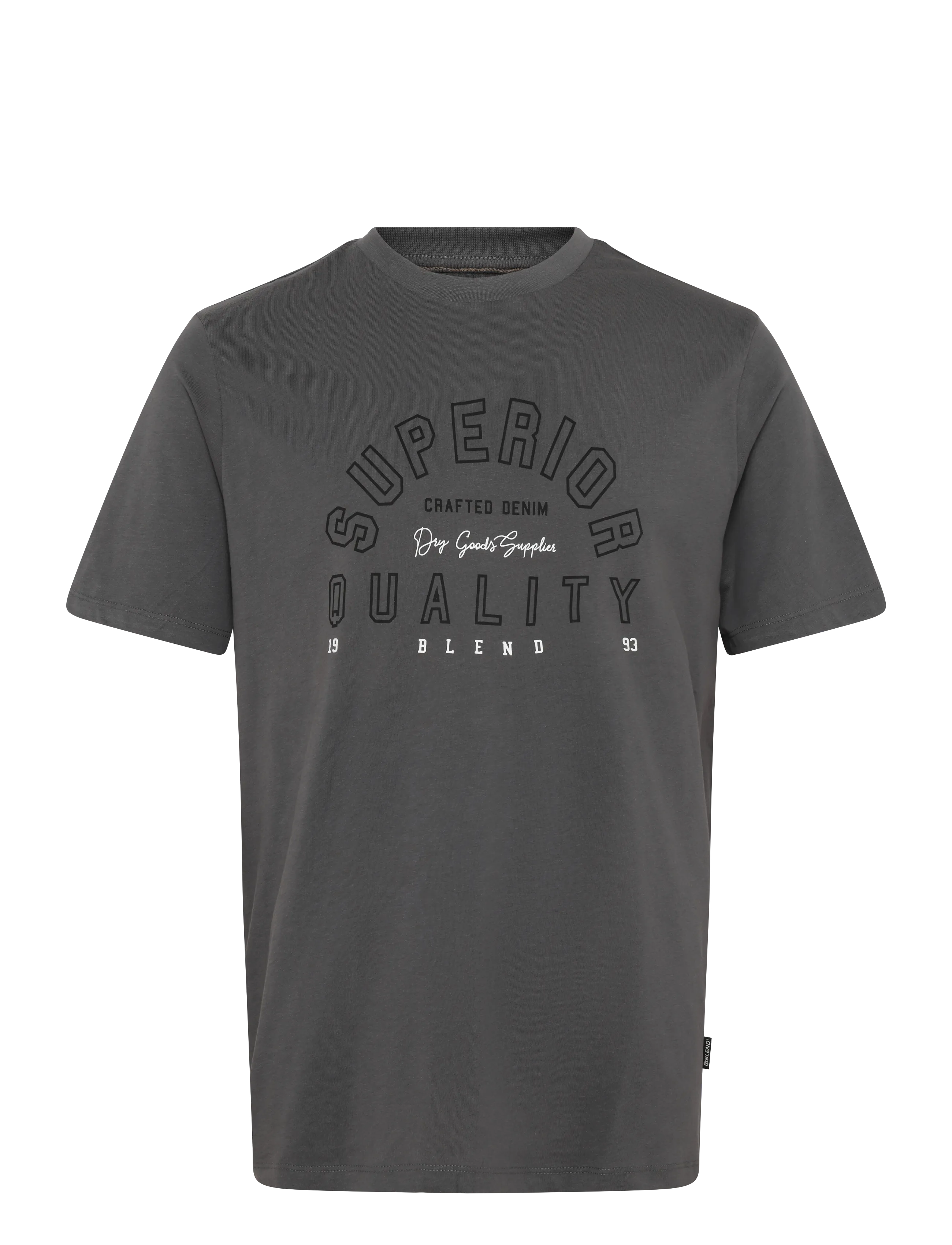 Blend BHIGOR LOGO S/S TEE - App deal - IRON GATE / grey