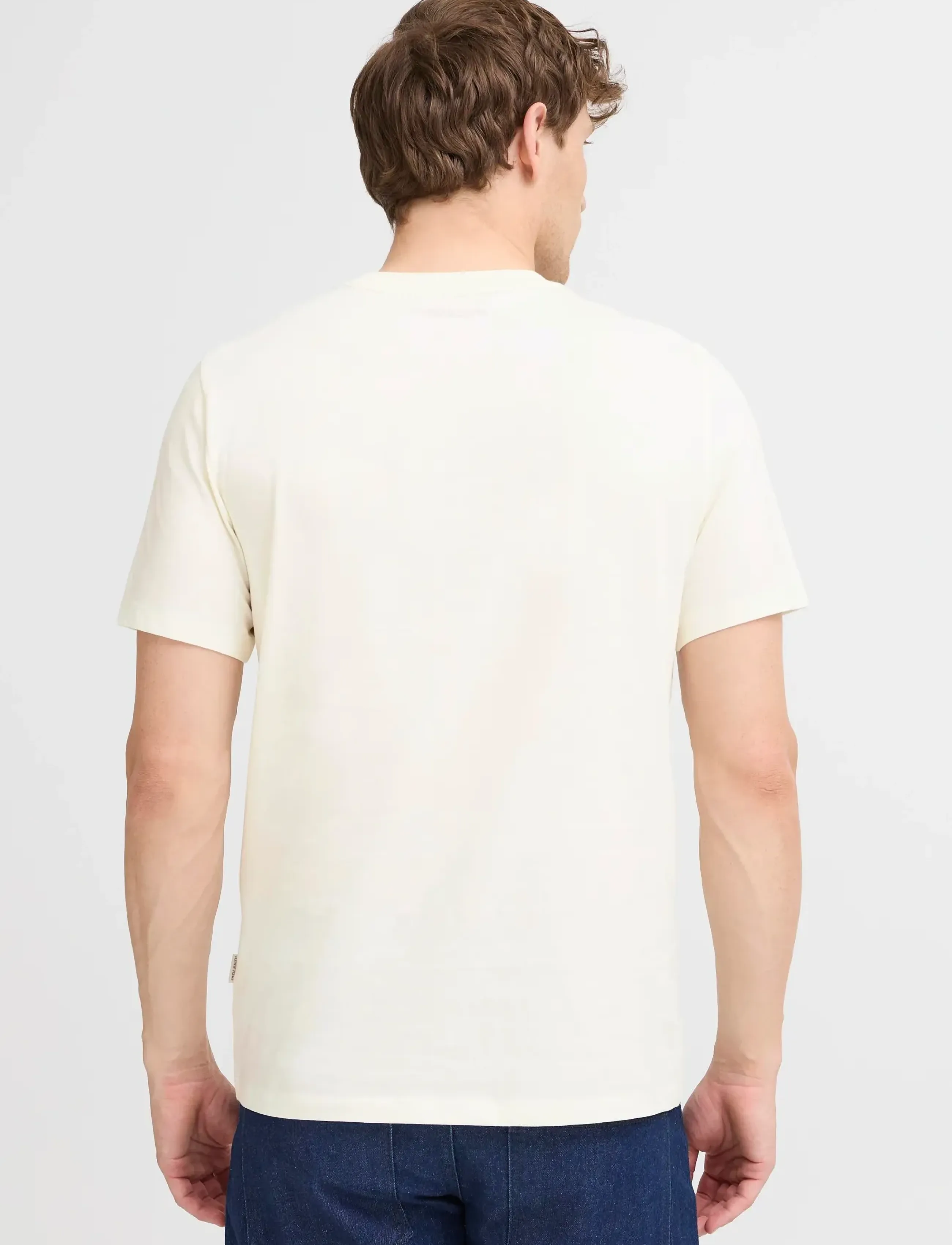 Blend - BHIGOR LOGO S/S TEE - short-sleeved t-shirts - vanilla ice - 3