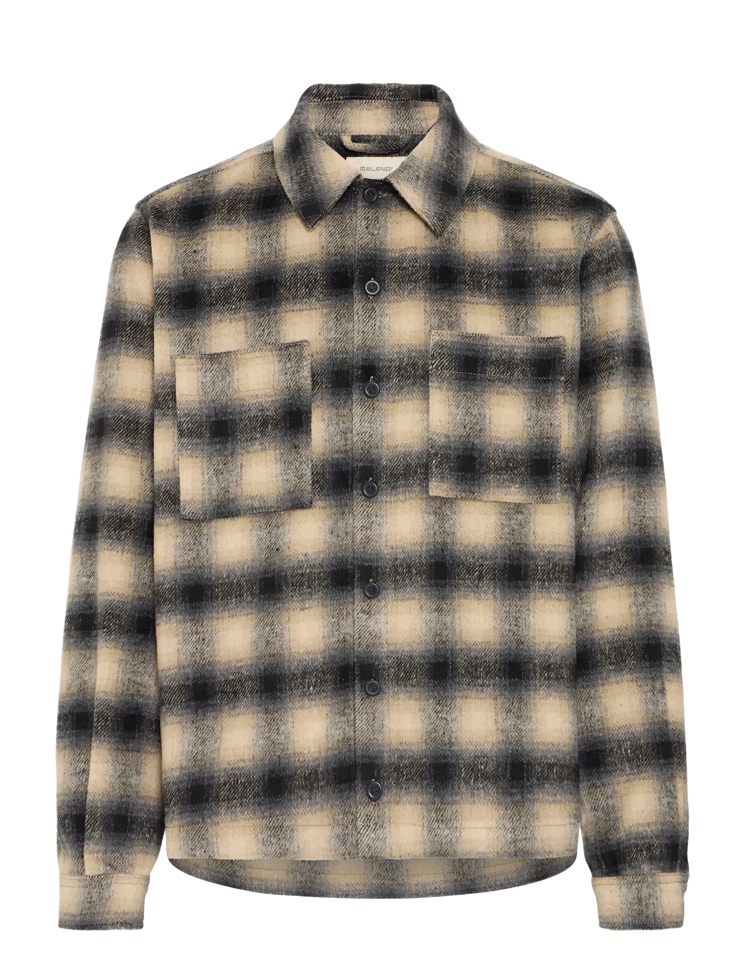 Blend BHFAUST OVERSHIRT - Skjortor - FAUST BLACK / beige
