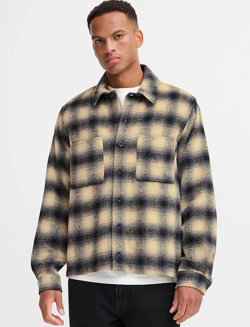 Blend - BHFAUST OVERSHIRT - karierte hemden - faust black - 4