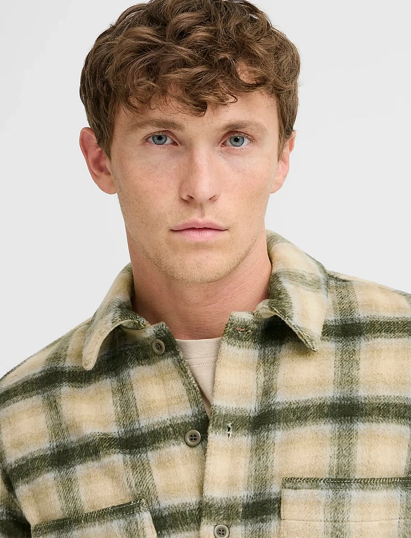 Blend - BHFAUST OVERSHIRT - karierte hemden - faust olive night - 4
