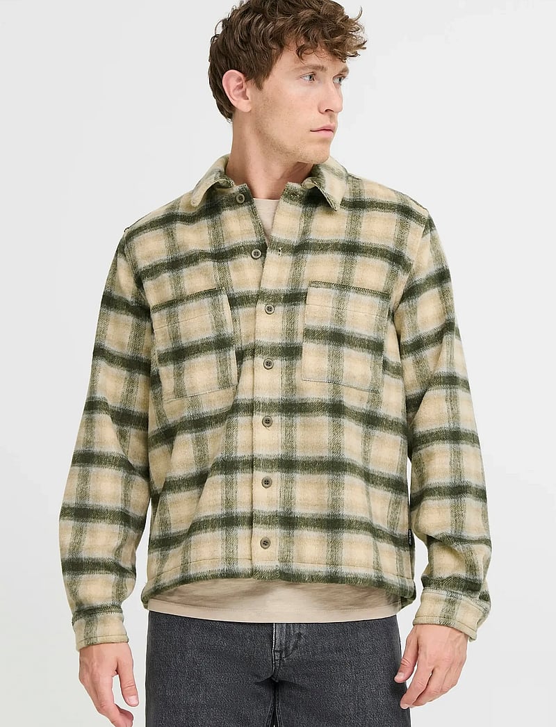Blend - BHFAUST OVERSHIRT - karierte hemden - faust olive night - 5