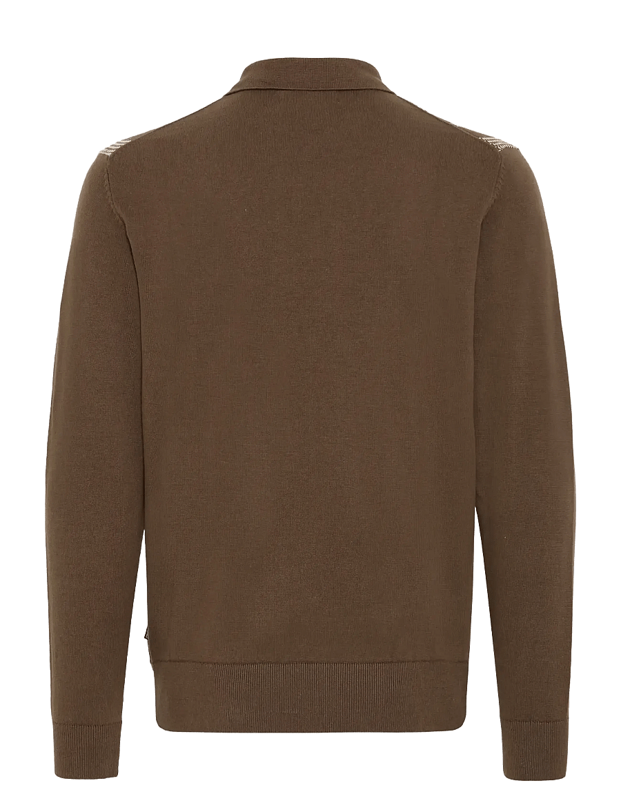 Blend - BHBERTIL POLO KNIT - langärmelige strick-polohemden - slate black - 2