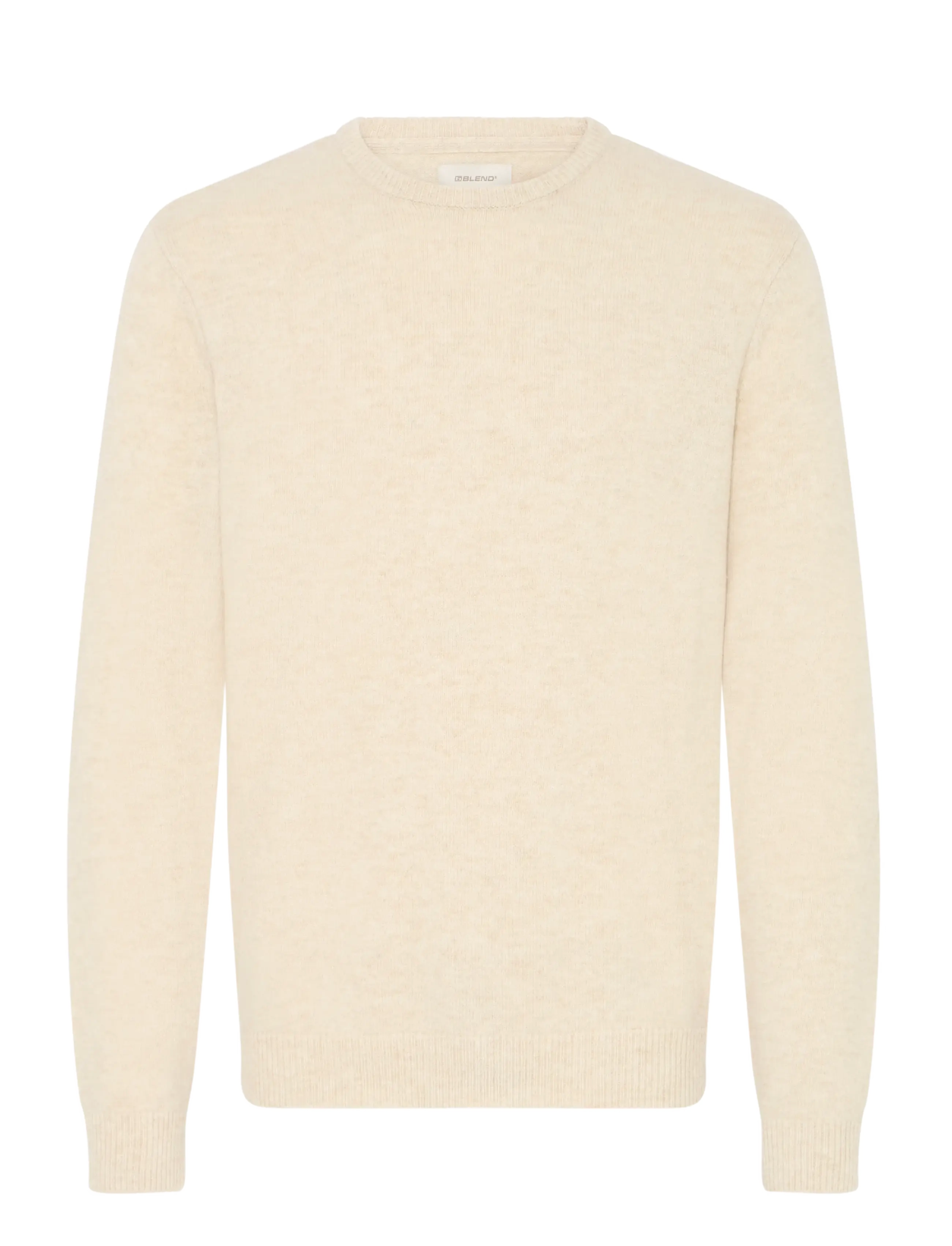 Blend BHBRANKO CREW KNIT NOOS - Kleidung - CROCKERY MELANGE / cream