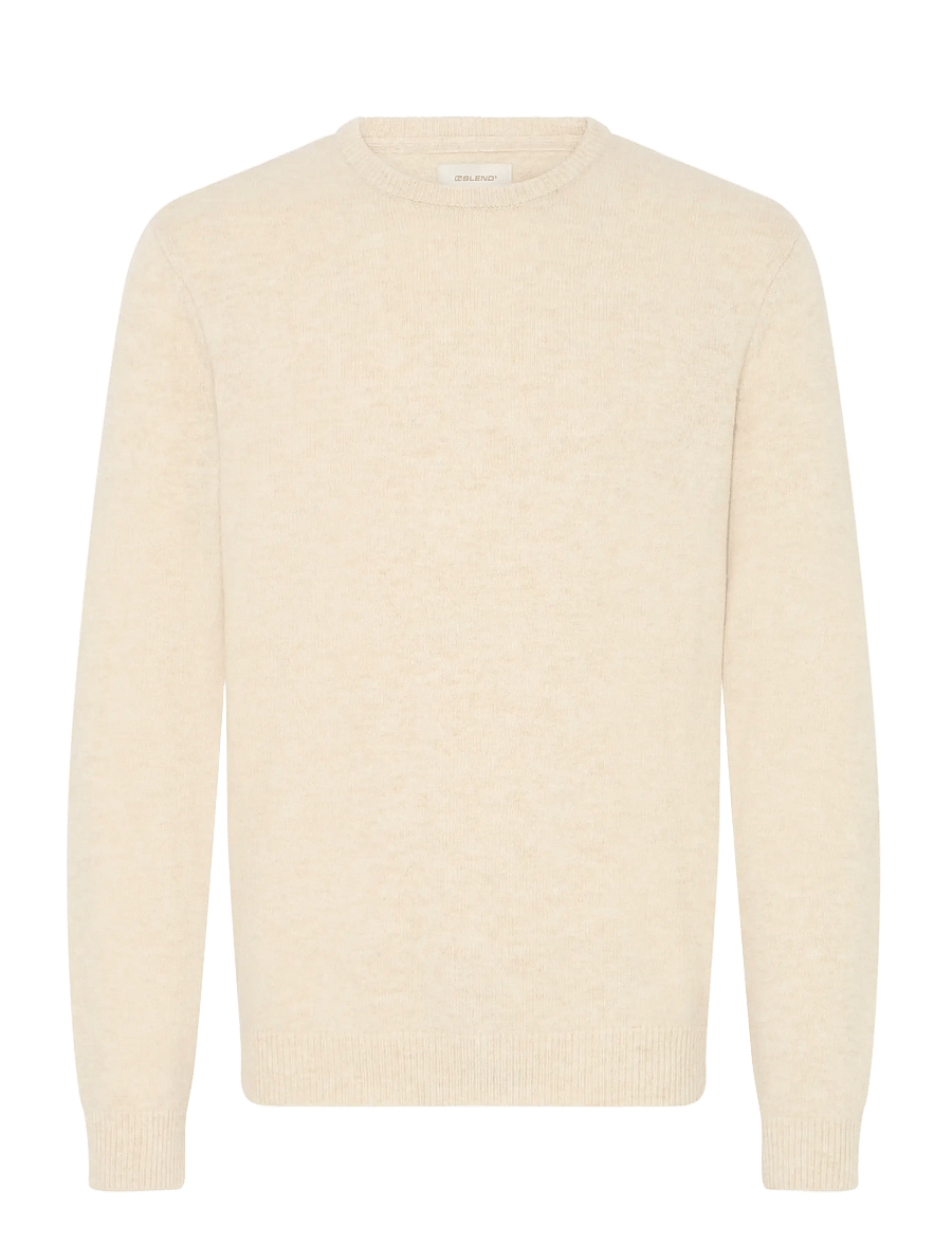 Blend - BHBRANKO CREW KNIT NOOS - rund hals - crockery melange - 1