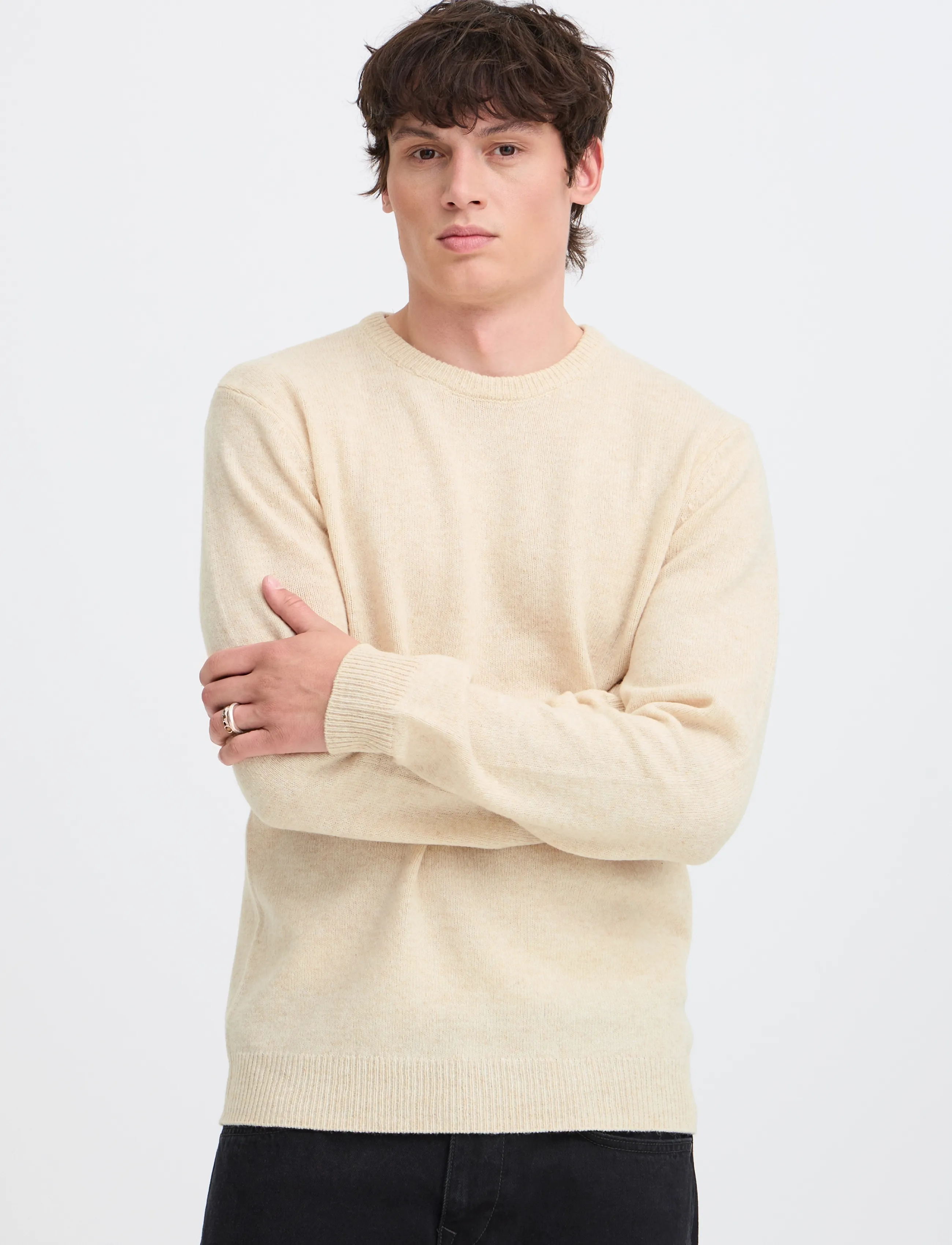 Blend - BHBRANKO CREW KNIT NOOS - rundhals - crockery melange - 5