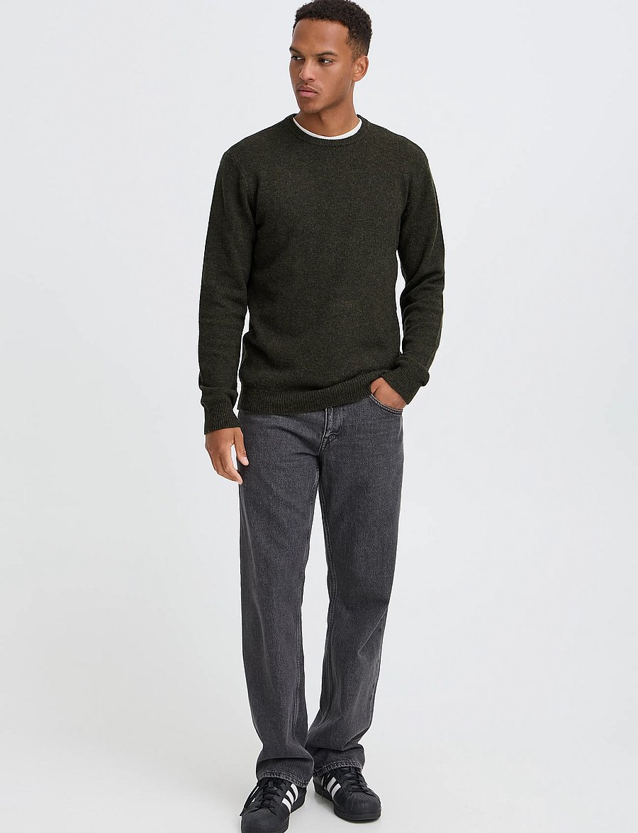 Blend - BHBRANKO CREW KNIT NOOS - rund hals - deep depths melange - 0