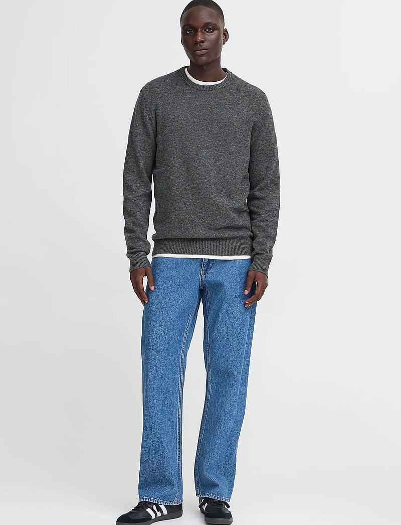 Blend - BHBRANKO CREW KNIT - rundhalsad - iron gate melange - 0