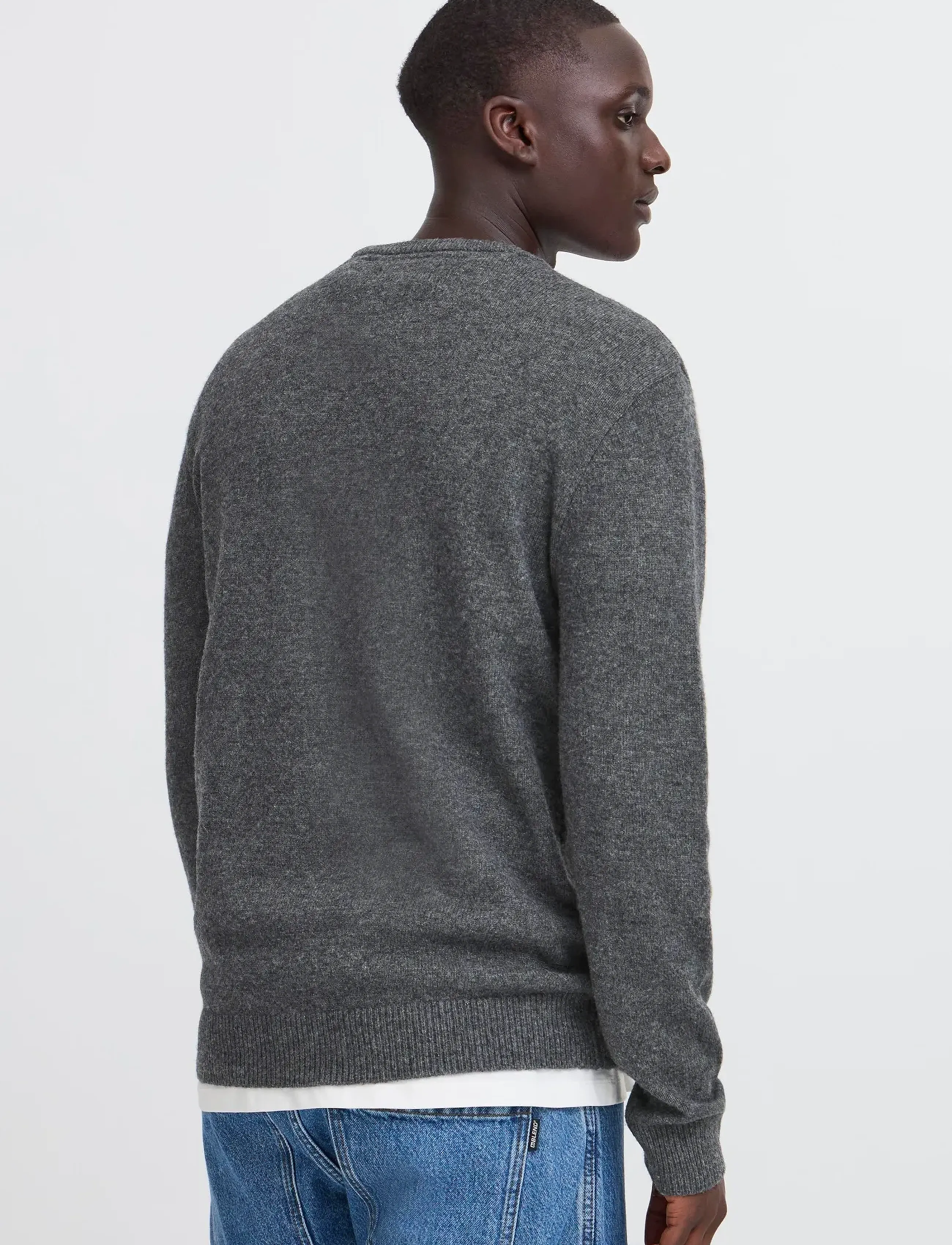 Blend - BHBRANKO CREW KNIT - stickat - iron gate melange - 3