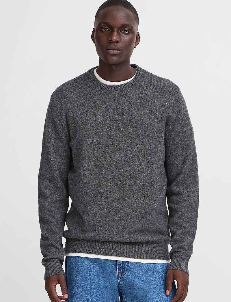 Blend - BHBRANKO CREW KNIT - rundhalsad - iron gate melange - 4