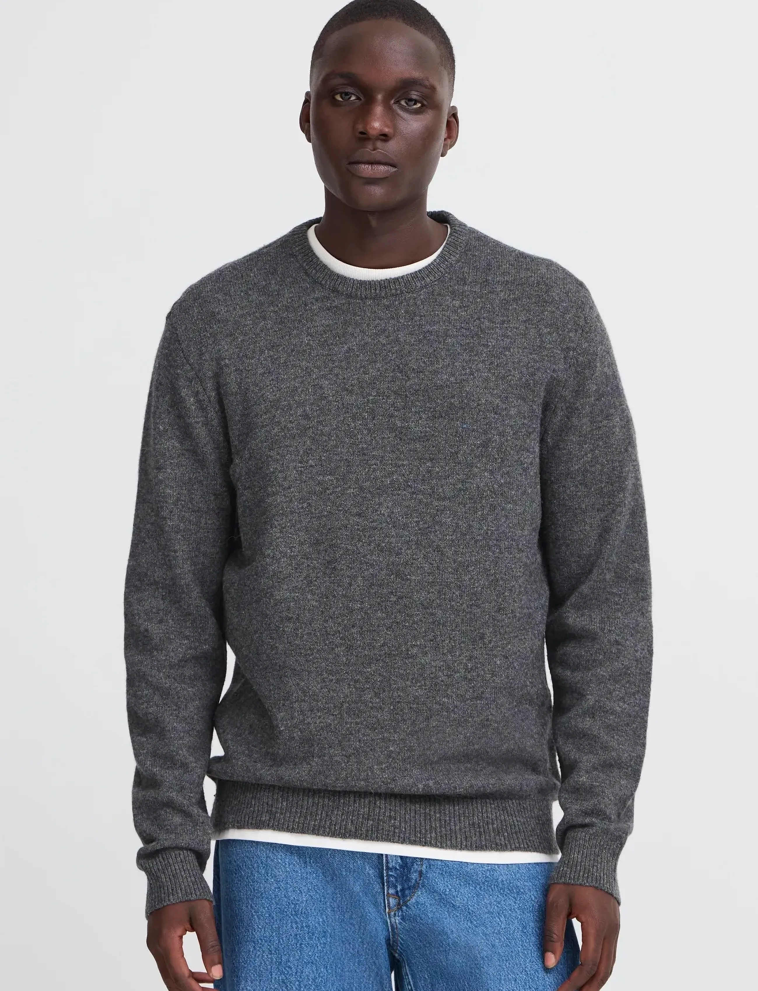 Blend - BHBRANKO CREW KNIT - stickat - iron gate melange - 4