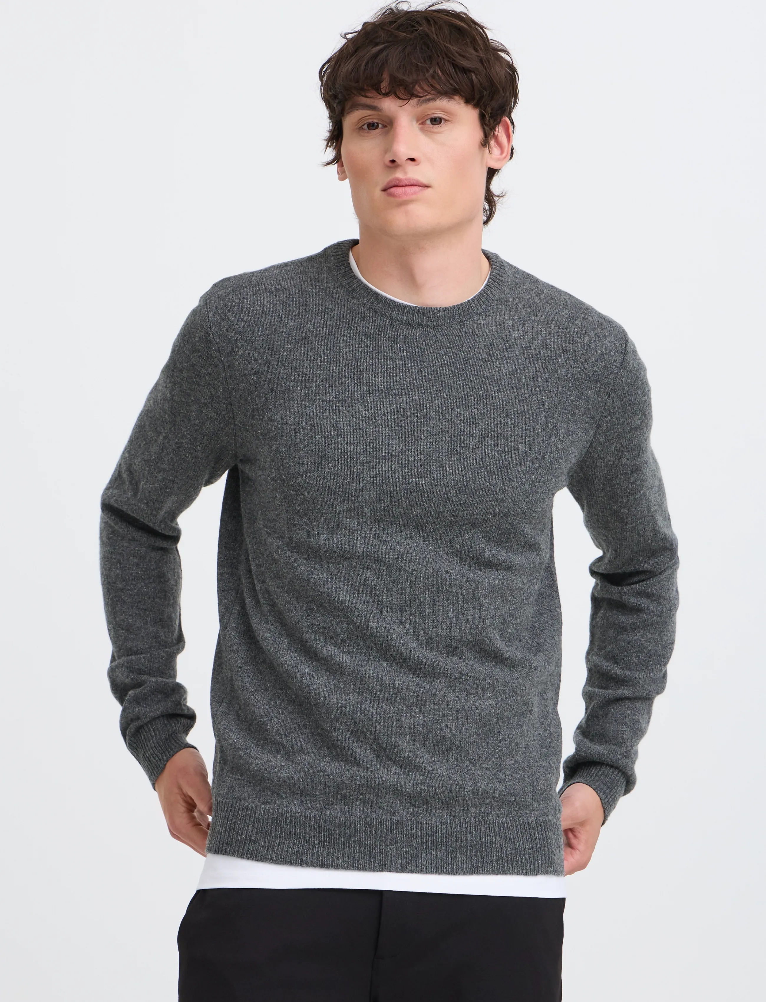 BLEND Bhbranko Crew Knit Noos stickade tröjor herr – bild 5