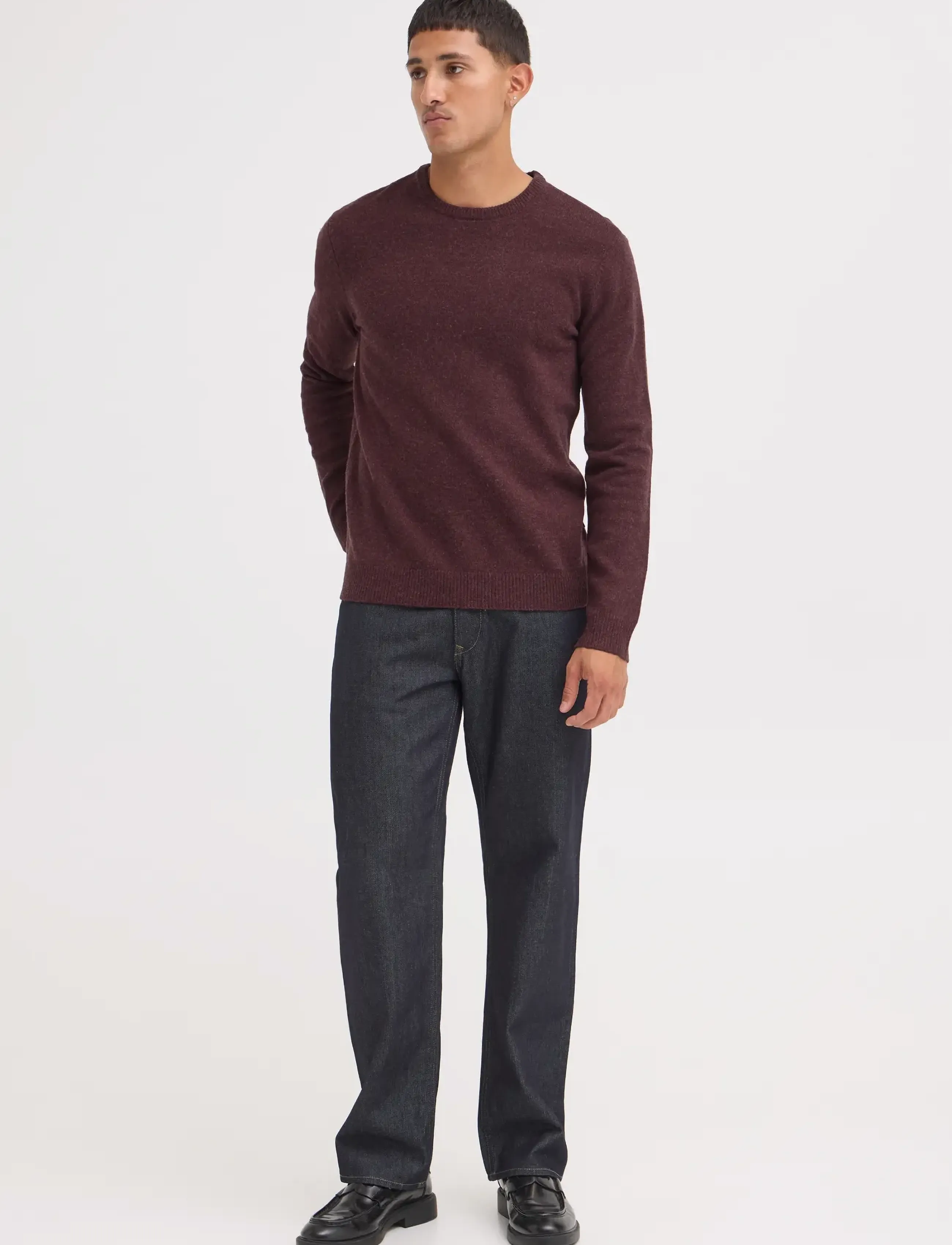 Blend - BHBRANKO CREW KNIT NOOS - rundhals - rum raisin melange - 0