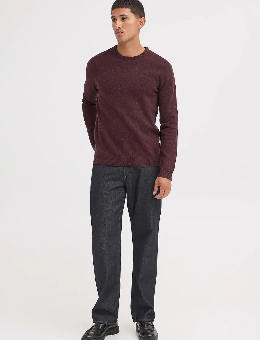 Blend - BHBRANKO CREW KNIT NOOS - rundhals - rum raisin melange - 0