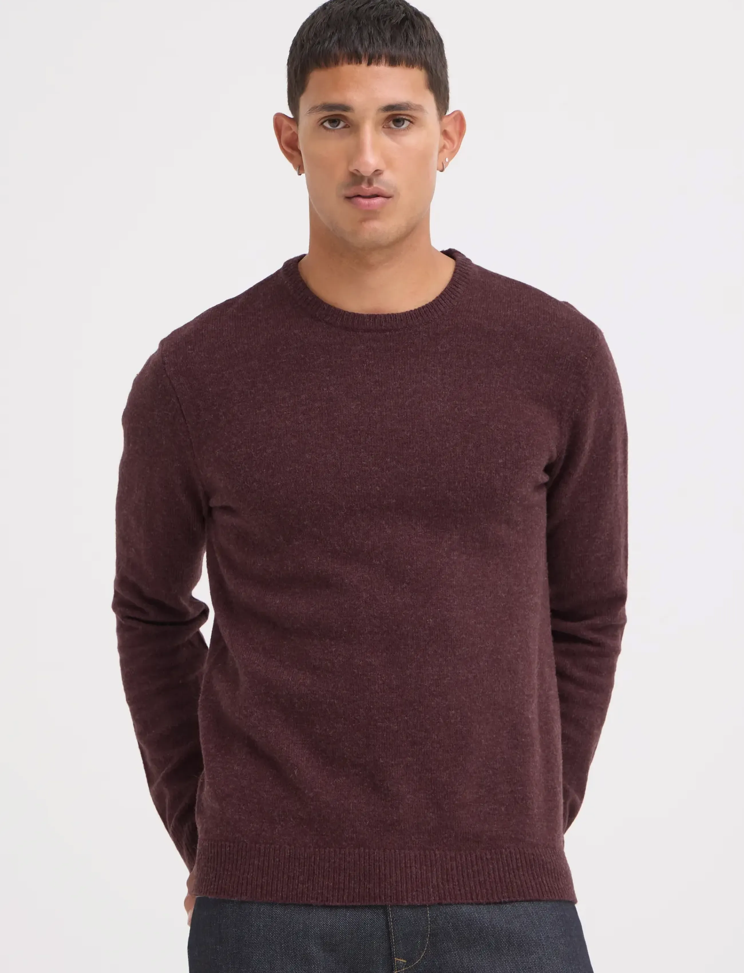 Blend - BHBRANKO CREW KNIT NOOS - rundhals - rum raisin melange - 5